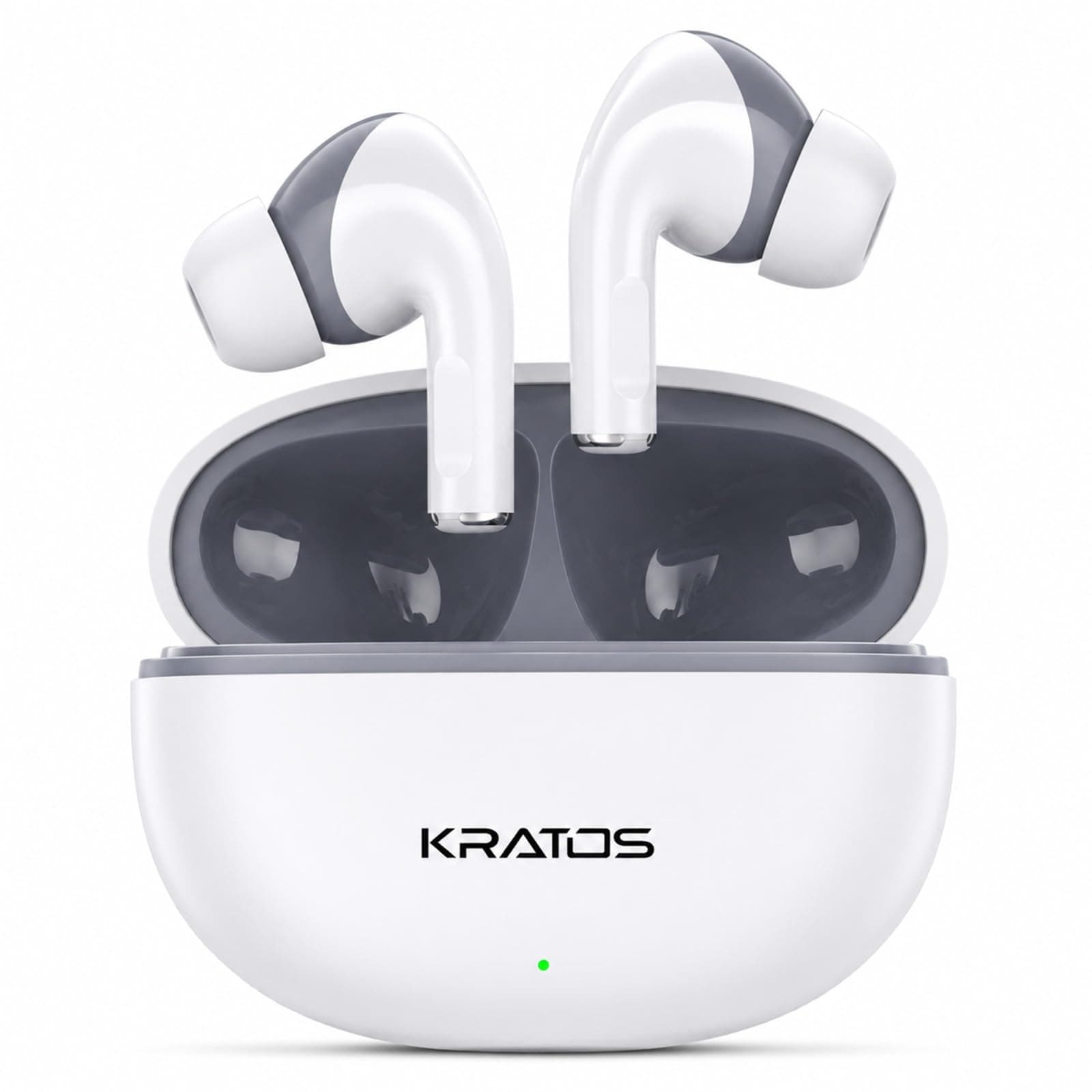 Kratos Pop Ear Buds Wireless with 60H Playtime, Noise Isolation & Clear Calls, Bluetooth Earbuds with Voice Assistant, Ear Buds with Bluetooth V 5.3 & with Type C Fast Charging, IPX4 TWS Earphones