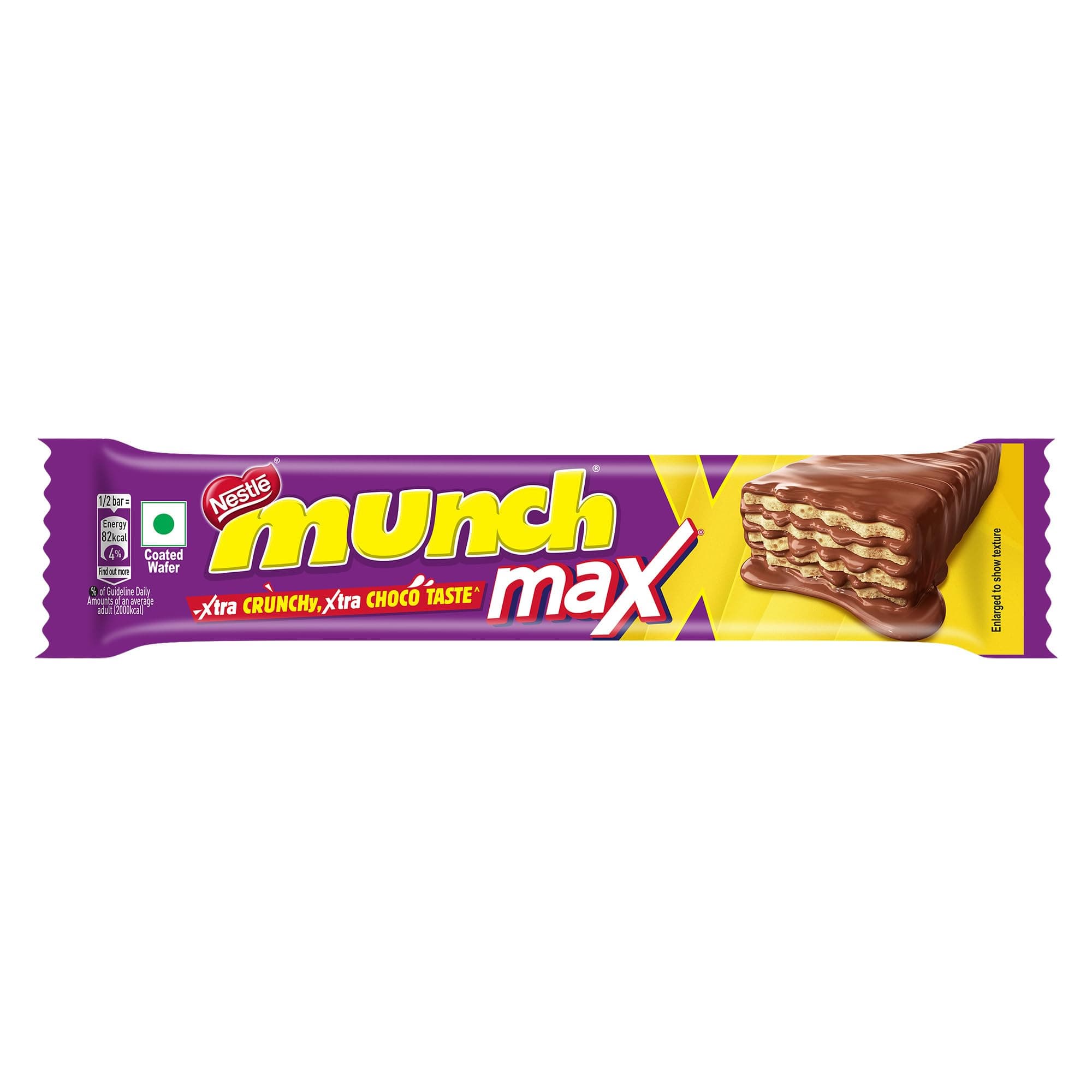 Nestlé MUNCH MAX Choco Coated Crunchy Wafer Bar, 38.5g