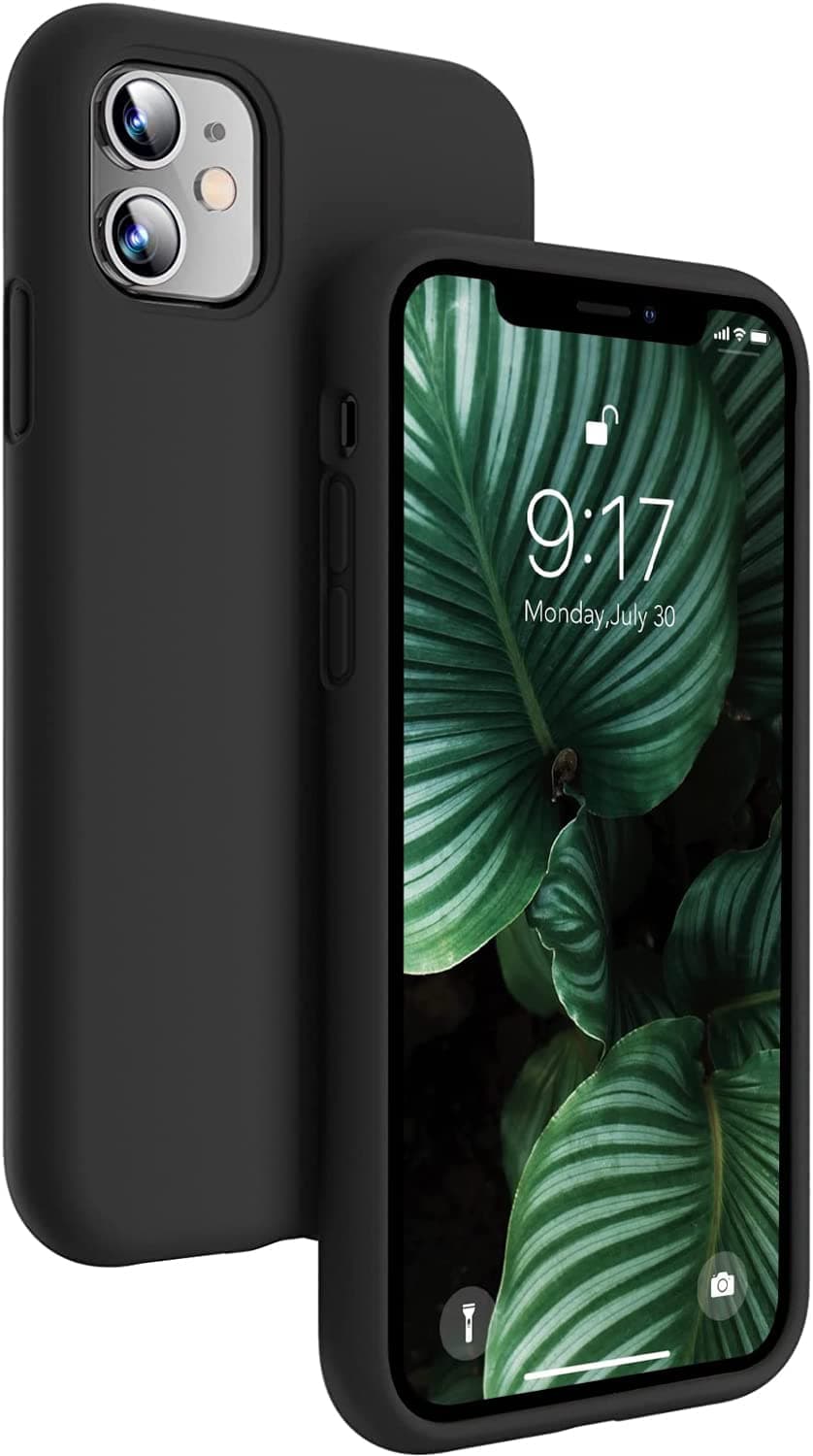 DIZORO® Liquid Silicone Case Compatible with iPhone 11 6.1 inch(2019), Gel Rubber Full Body Protection Cover Case Drop Protection Case (New Black)