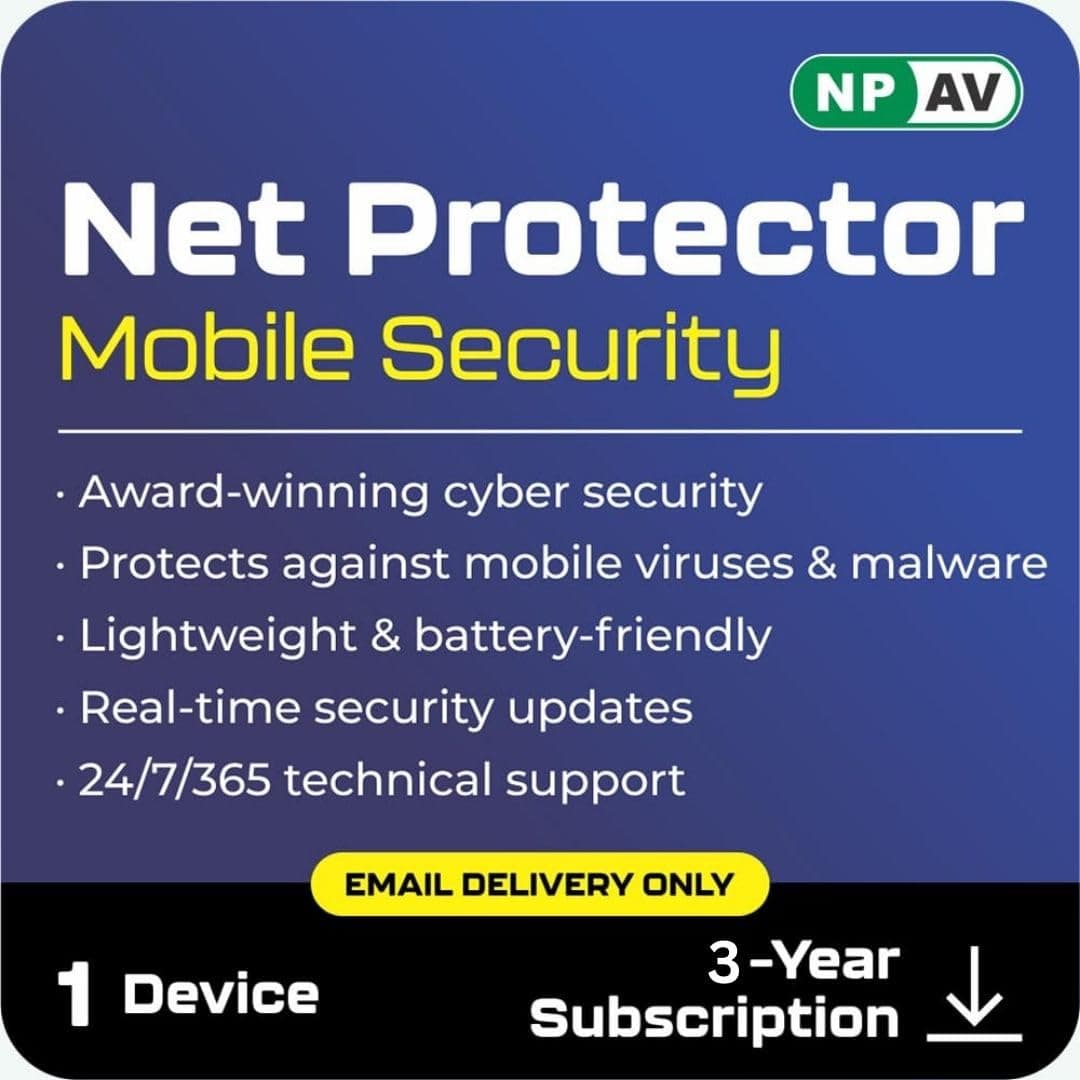 Net Protector Antivirus for Mobile Security, Mobile Antivirus for Android 2026, 3 years (Email Delivery in 1 Hour- No CD)