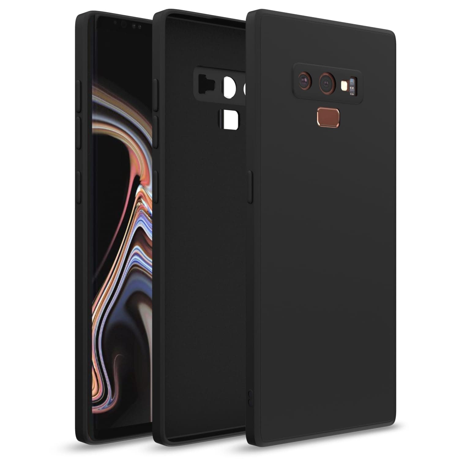 Pikkme Samsung Galaxy Note 9 Back Cover Soft Matte Liquid Silicone TPU | Camera Protection | Shockproof Slim Back Case for Samsung Galaxy Note 9 (Black)