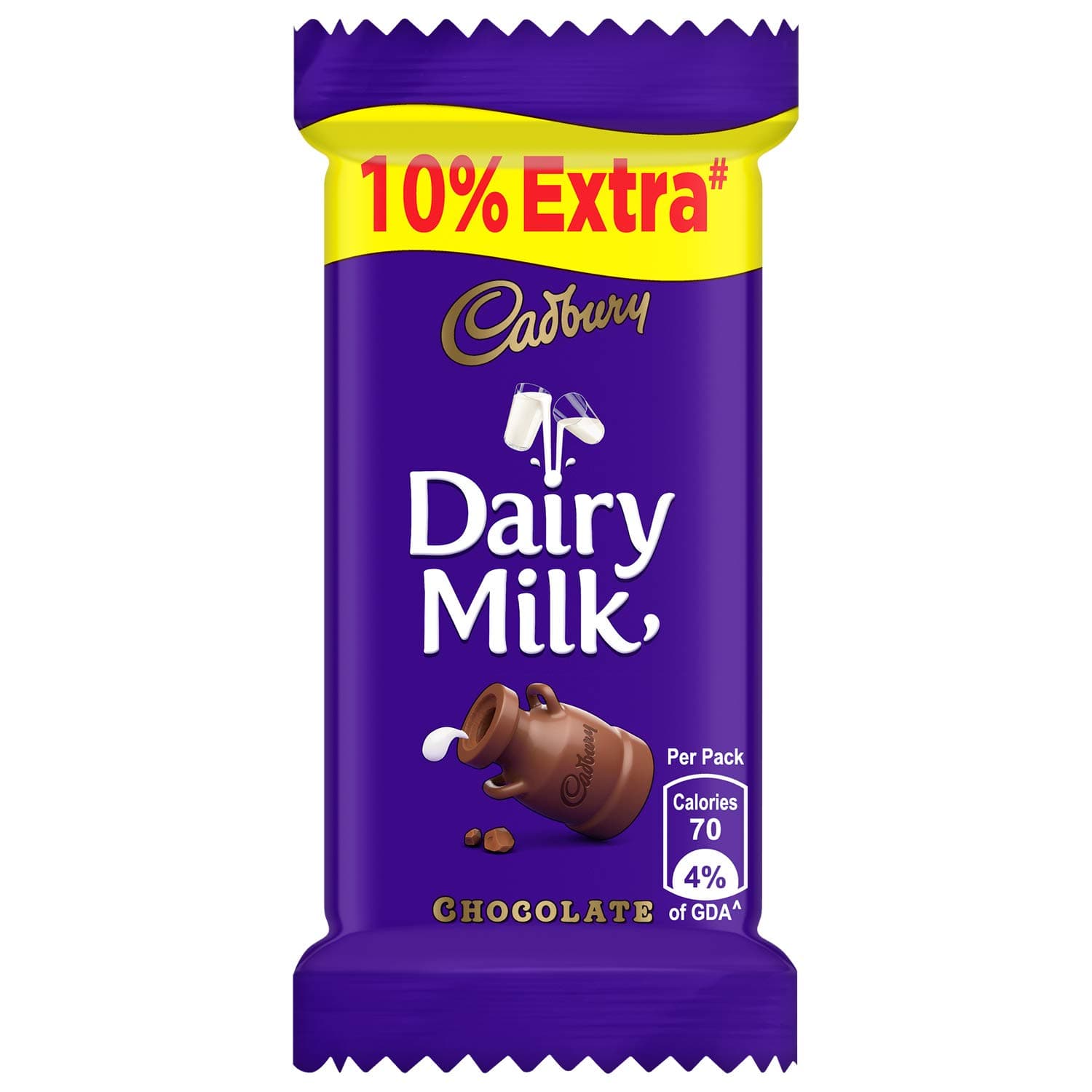 Cadbury Dairy Milk Chocolate Bar, 13.2 Grams, ( Pack of 1 )