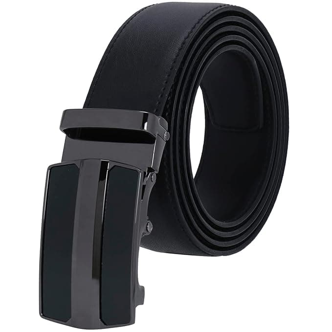 Labnoft Men's Auto Lock Vegan Leather Belt