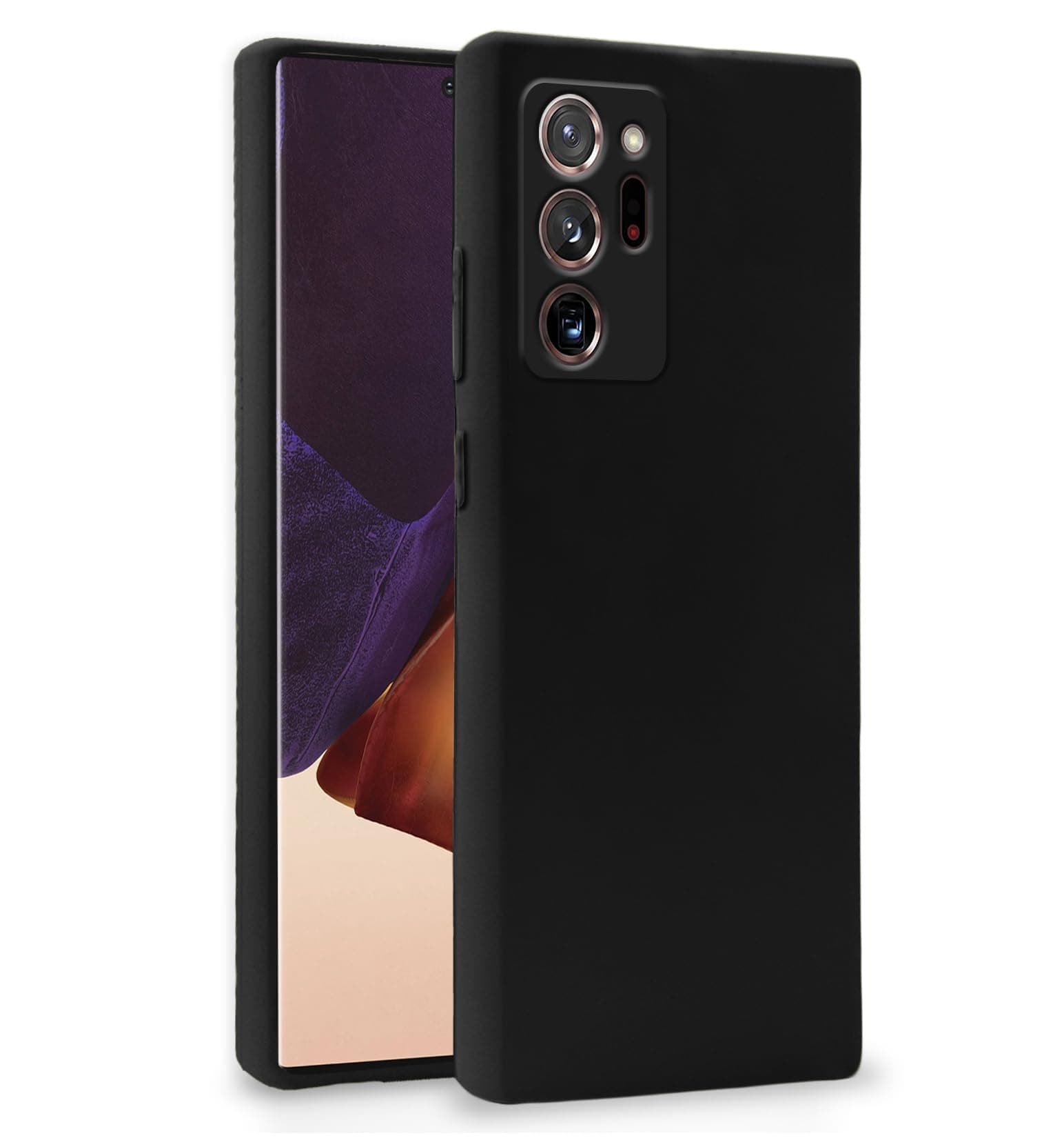 Pikkme Samsung Galaxy Note 20 Ultra 5G Back Cover Soft Matte Liquid Silicone TPU | Camera Protection | Shockproof Slim Back Case for Samsung Galaxy Note 20 Ultra 5G (Black)