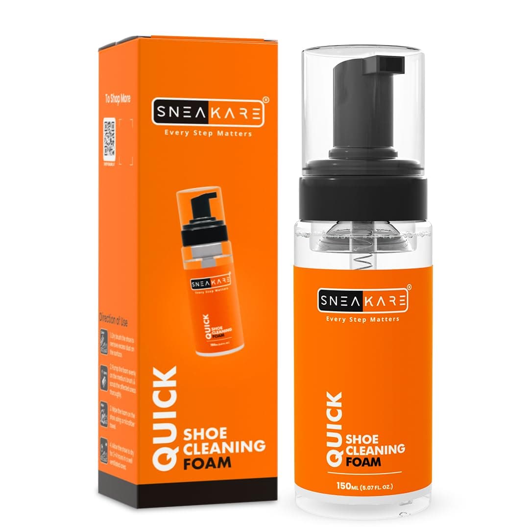 SNEAKARE Quick Shoe Foam Cleaner | Contains 1 x 150ml Foam Shoe Cleaner | Sneaker Cleaning Kit | Suitable for Sneakers, Nubuck, Leather, Suede & Sport Shoes