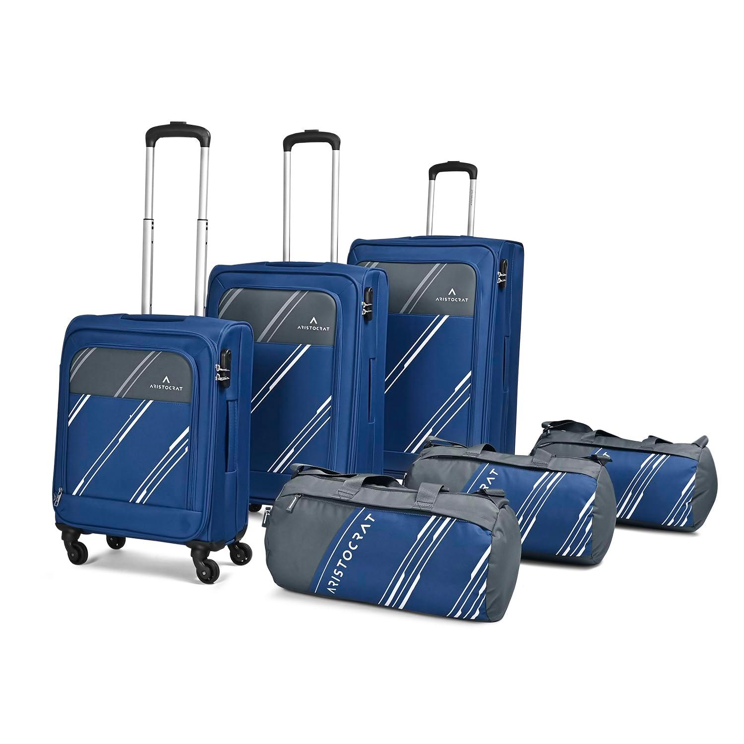 Aristocrat Hexa Active Set of 6 (3 Trolley Bags & 3 Duffle Bags) Luggage