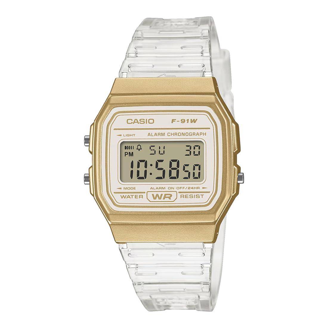 Casio Youth F-91WS-7A2DF Digital Transparent Grey Watch Unisex (D427)