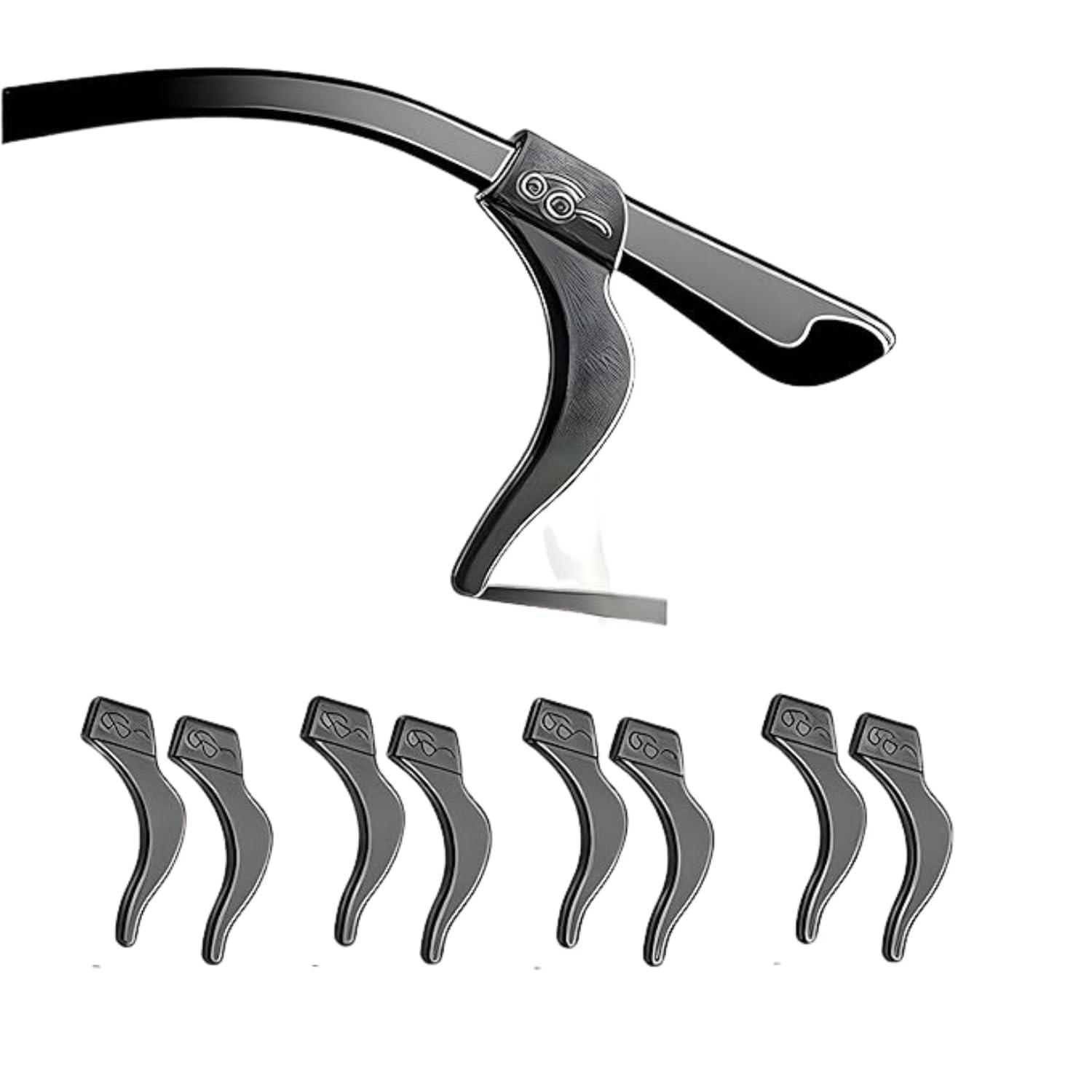 Eyeglasses Anti-Slip Grip Pads | Soft Silicone Nose Pads for Glasses | Anti-Skid Eyewear Temple Tips | Comfortable Glasses Grip for Sunglasses, Reading Glasses & Spectacles (4)