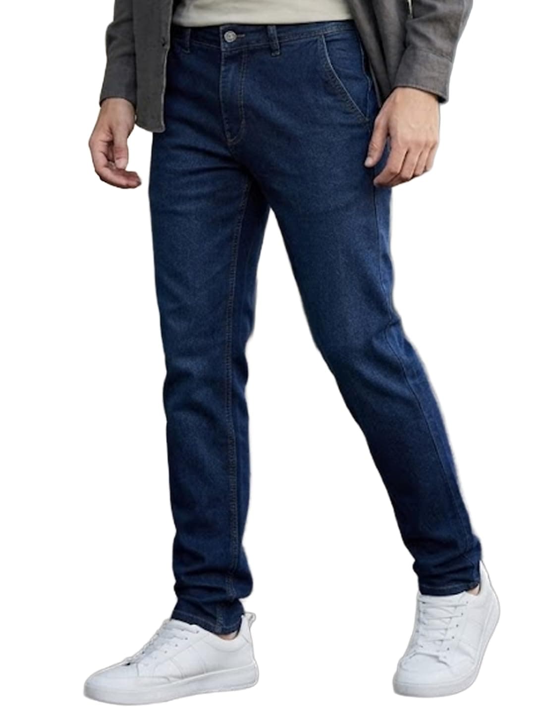 Urbano Fashion Men's Dark Blue Slim Fit Washed Jeans Stretchable (epsgrnthrcrs-dblue-34)