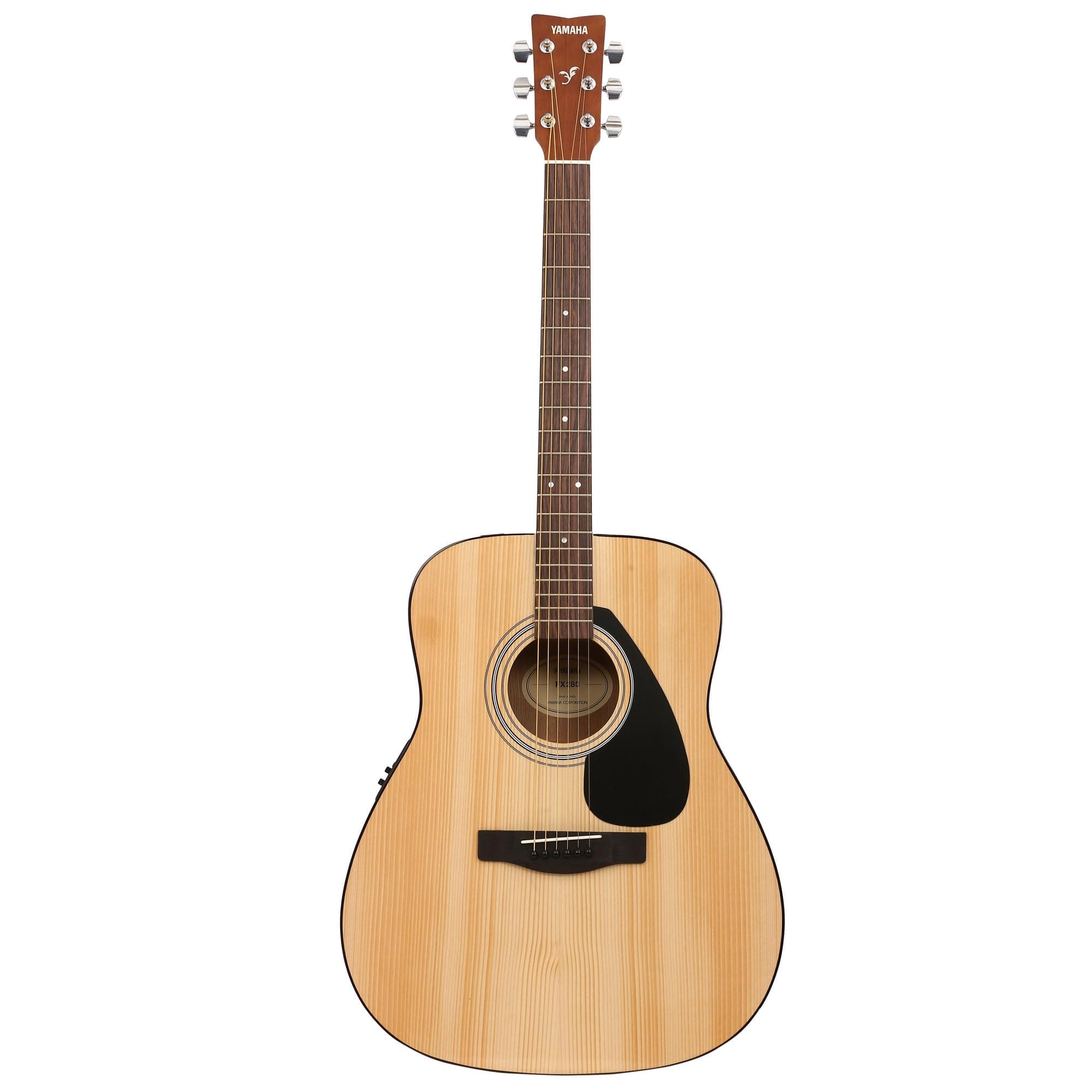 Yamaha FX280 Electro Acoustic Guitar, Natural Finish, Full-Size Dreadnought Body, 6-String with Built-in Pickup & Preamp, Ideal for Beginners, Performers & Studio Use