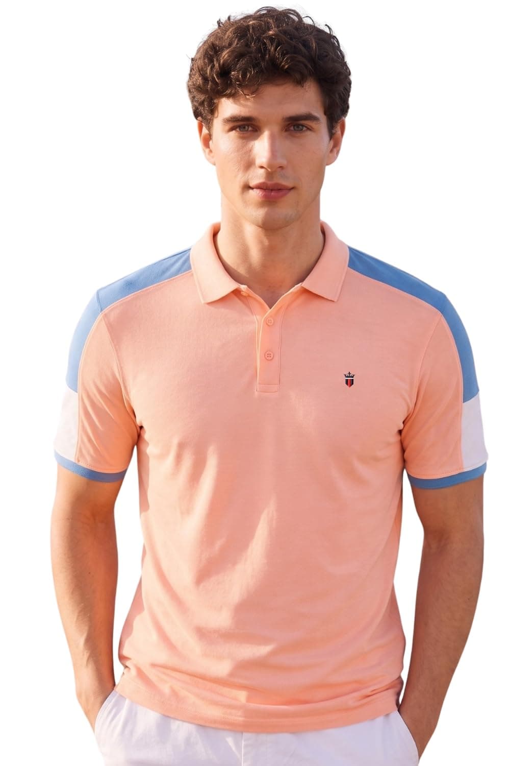 Louis Philippe Men's Cotton Solid Slim Fit T Shirt (Lrkpnslf240115_Pink)