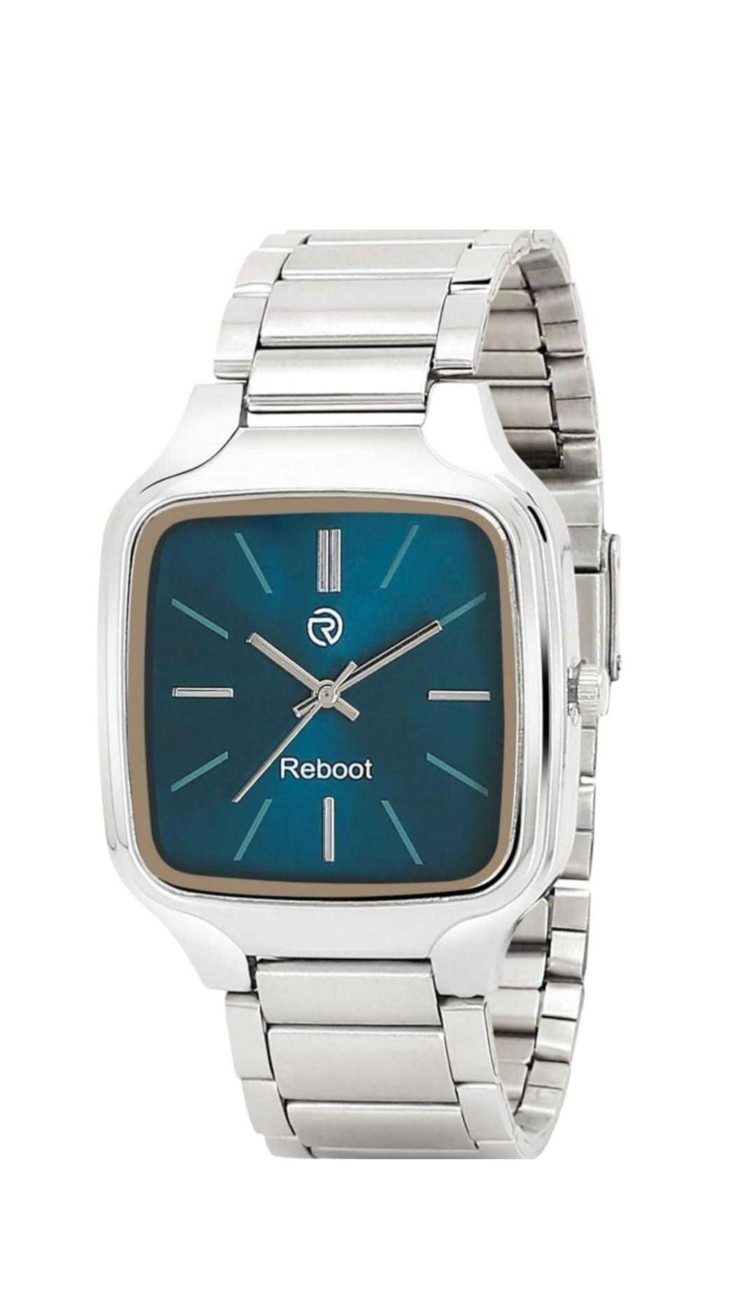 Aglance Reboot FT3025 New Squre Designer Stainless Steel Chain Analog Watch For Mens and Boys