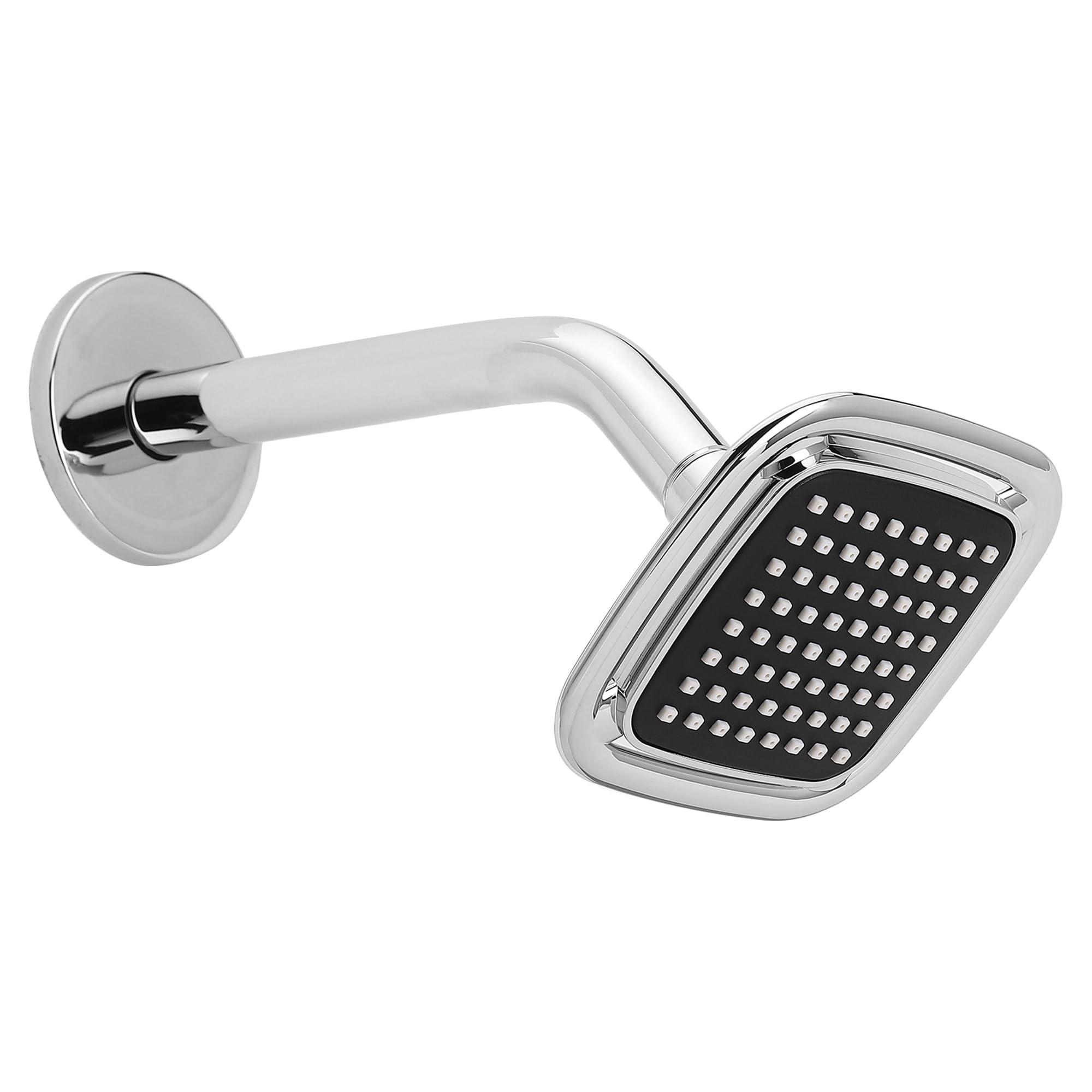 Hindware 100 mm Rain Shower with 225MM Stainless Steel Arm | Wall Mounted Overhead Shower | Made of ABS | Smooth Flow with 64 Water Jets | Easy Installation | 1-Year Warranty