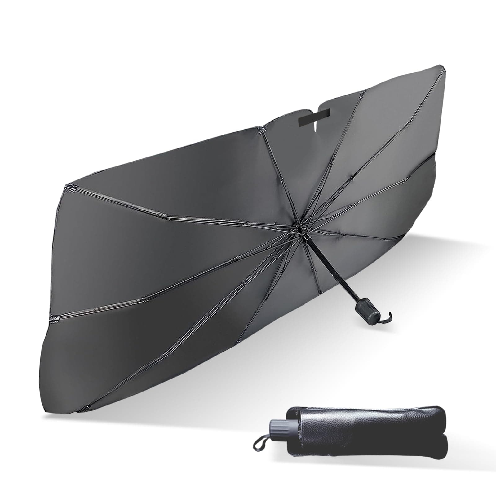 Un1que Car Windshield Sun Shade Protector- Foldable Car Shades for Windows, 3 Layers UV Block Umbrella, Car Front Window Heat Insulation Accessories for Pickup, Large SUV(Large Size)
