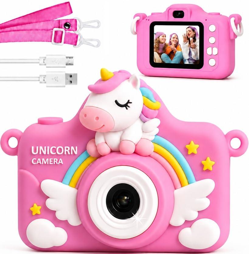 Toy Imagine Kids Digital Camera 48MP with 2 Screens & 1080p Video, Unicorn