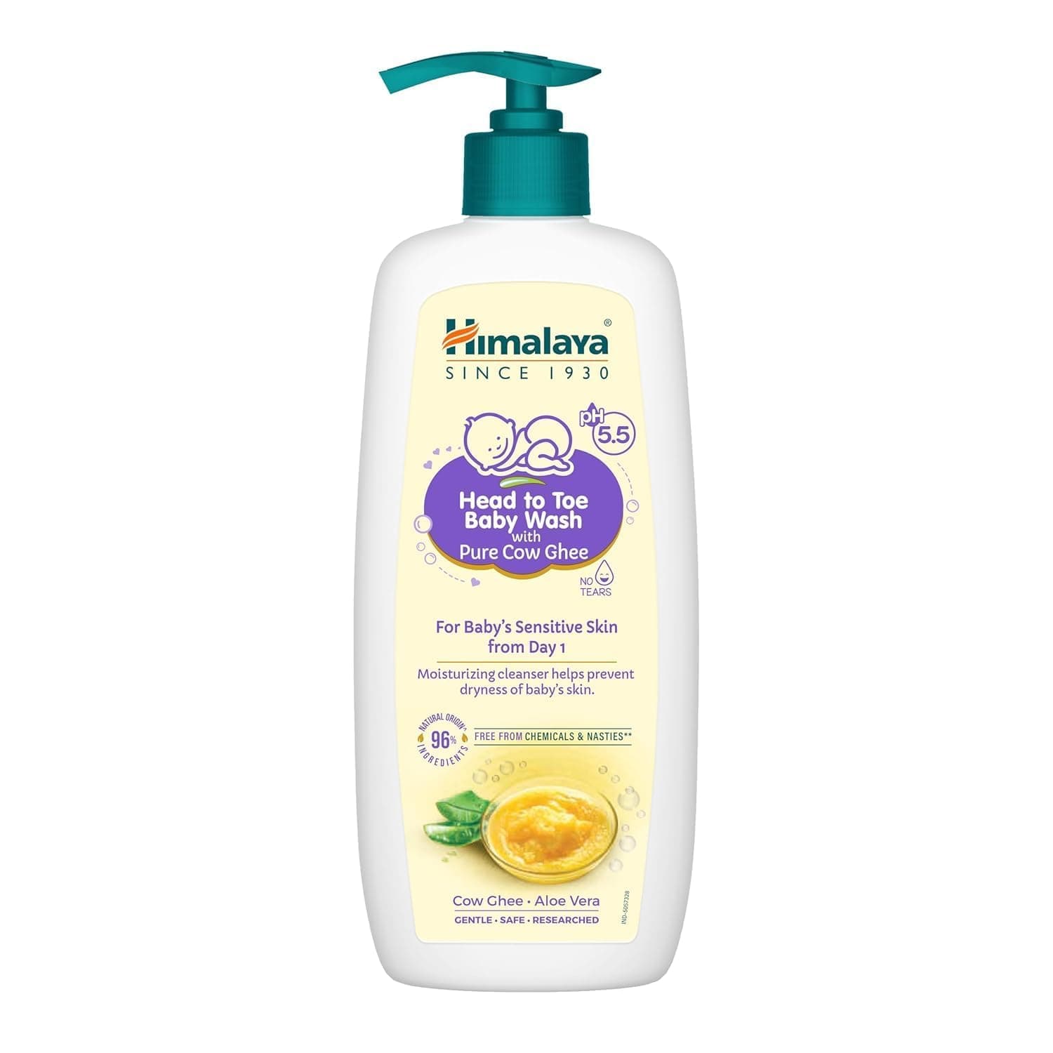 Himalaya Baby Head to Toe Wash with Pure Cow Ghee 400ml|For Sensitive Skin