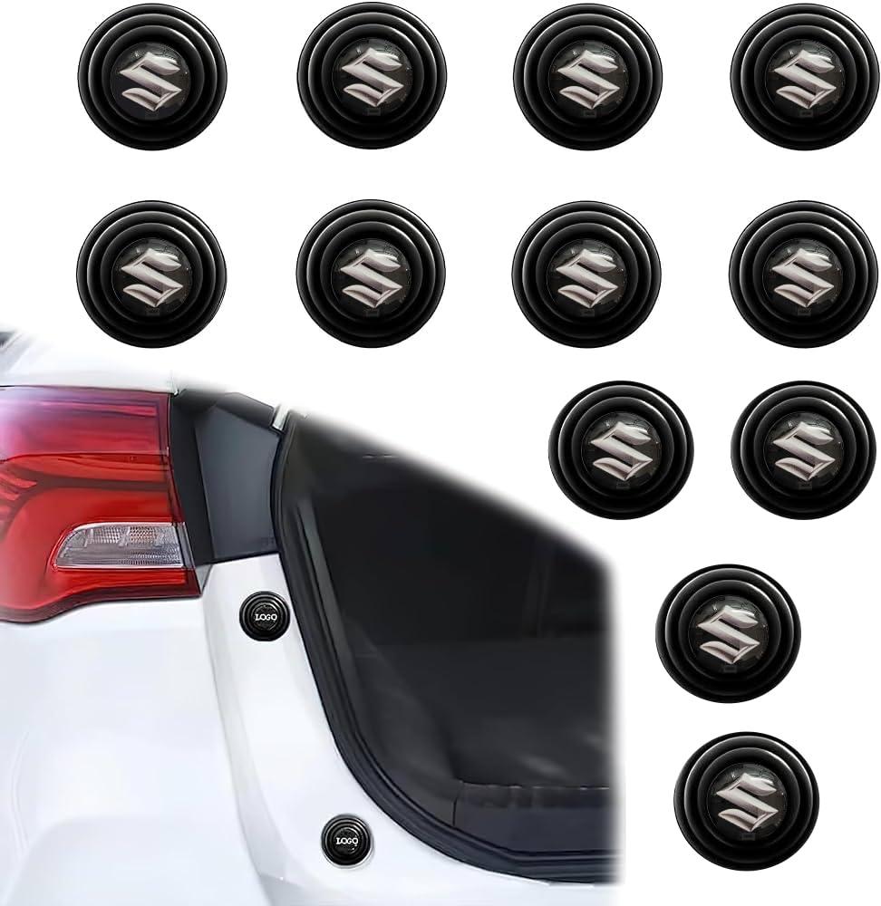 DAZZLIQ 12 pcs Rubber Car Door Shock Absorber Car Door Guard Car Door Protector for Fronx, Vitara, Brezza, Swift, Baleno, Ertiga, WagonR, Alto, Dzire, XL6, Celerio, Eeco, Ciaz, Ignis Car Accessories