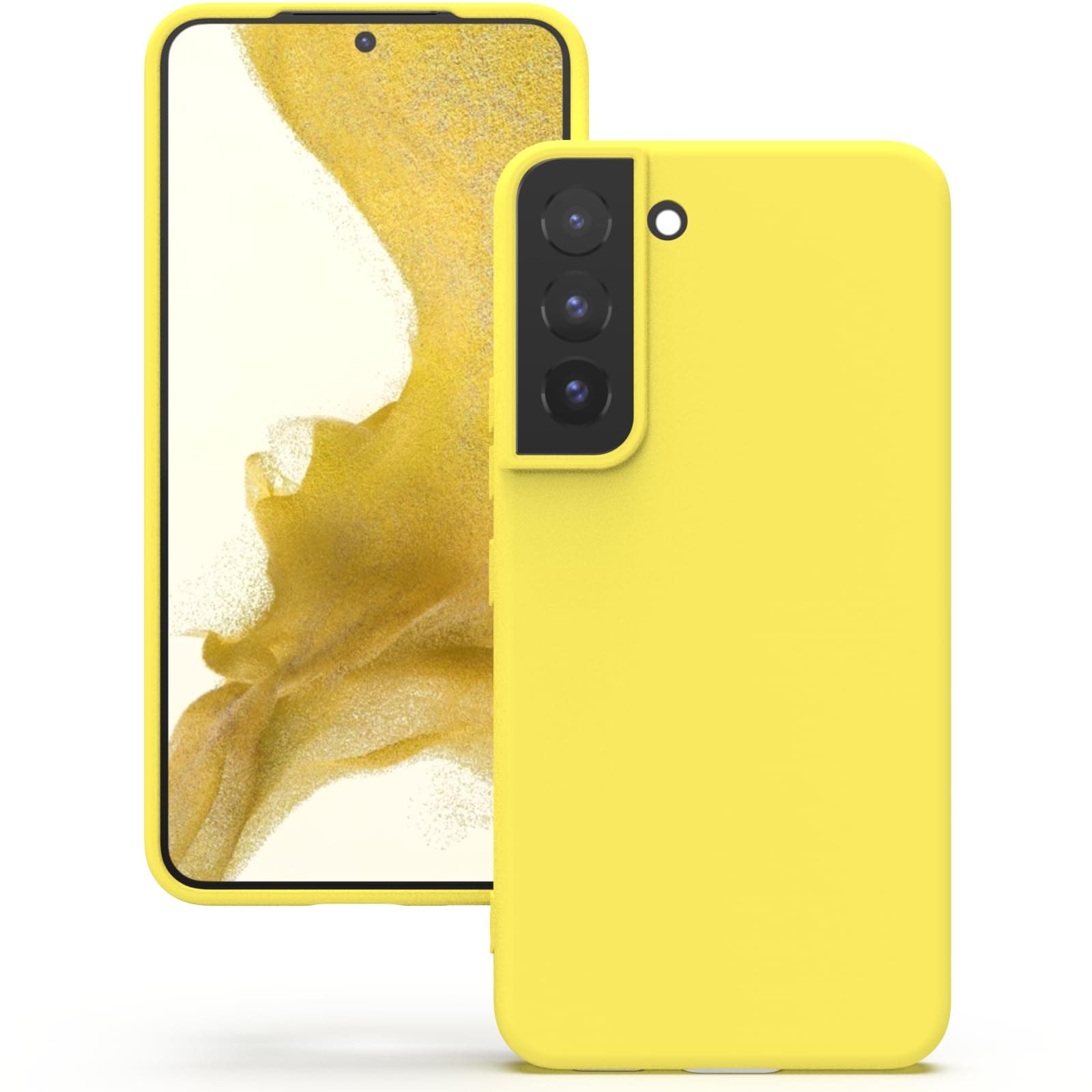 YATWIN Silicone Back Case for Samsung Galaxy S22 Plus, Soft-Touch Phone Back Cover for Samsung Galaxy S22 Plus - Yellow