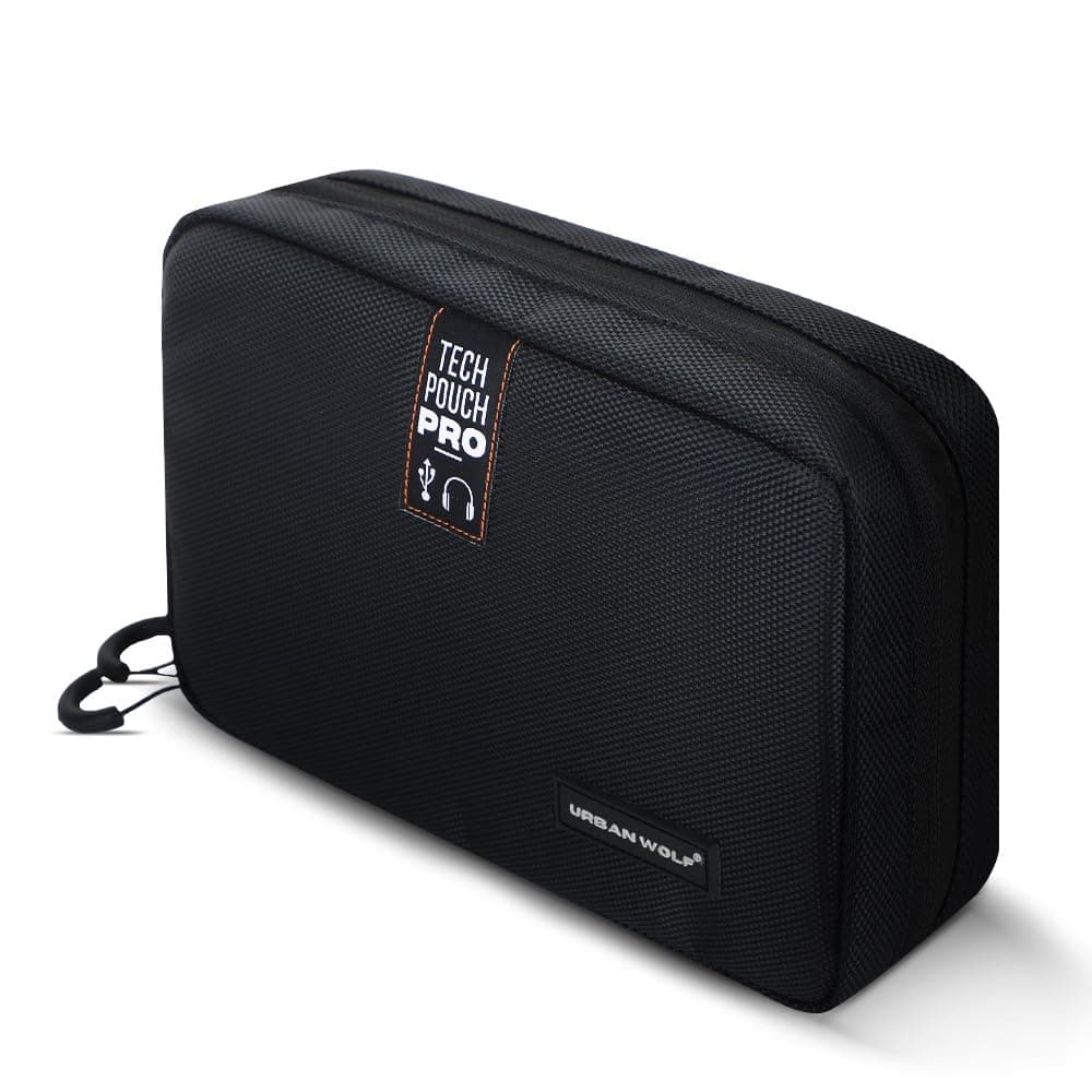 URBAN WOLF Tech Pouch Pro: Waterproof Organizer for Electronics, Gadgets, Cables, Hard Disks and Accessories - Travel Kit