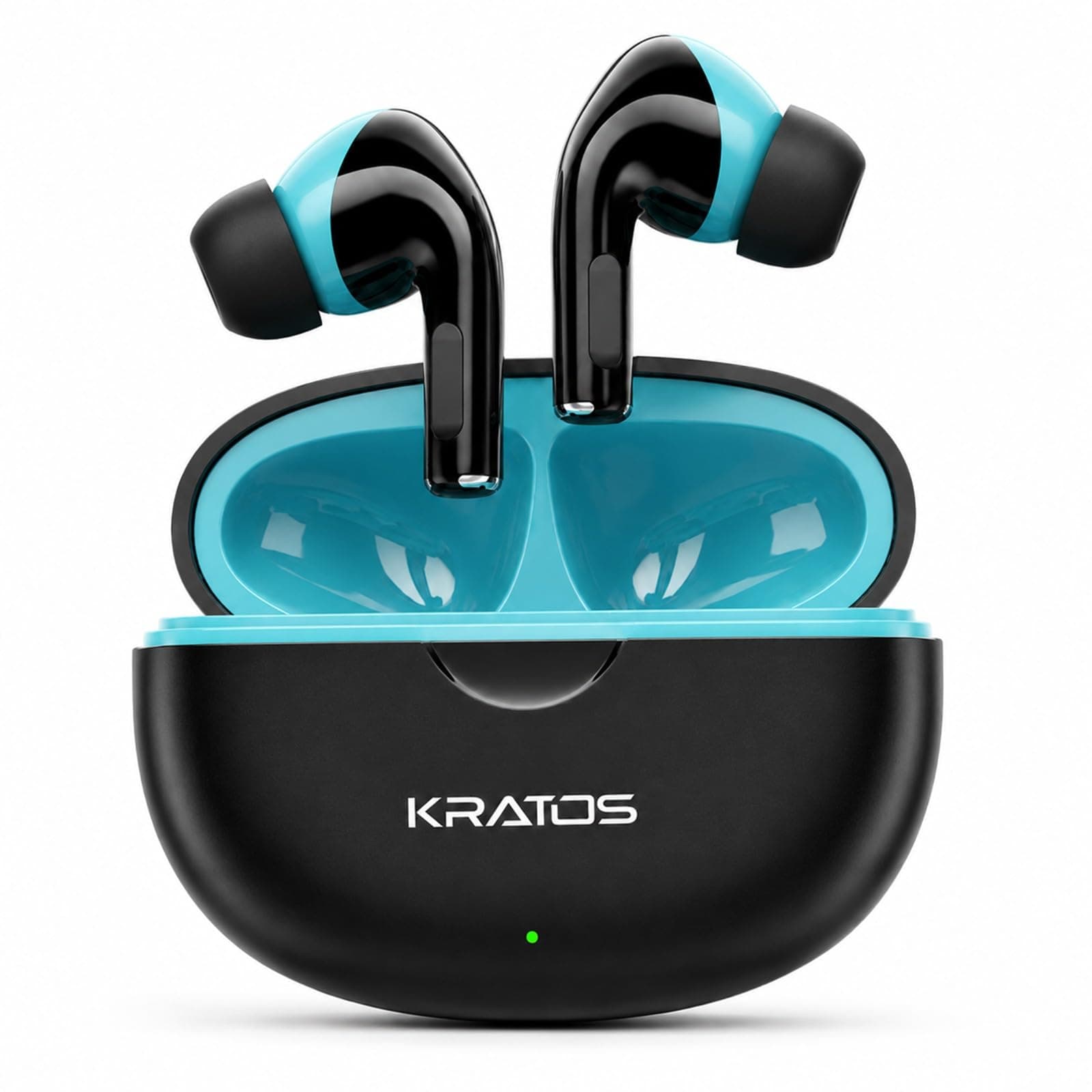 Kratos Pop Ear Buds Wireless with 60H Playtime, Noise Isolation & Clear Calls, Bluetooth Earbuds with Voice Assistant, Ear Buds with Bluetooth V 5.3 & with Type C Fast Charging, IPX4 TWS Earphones