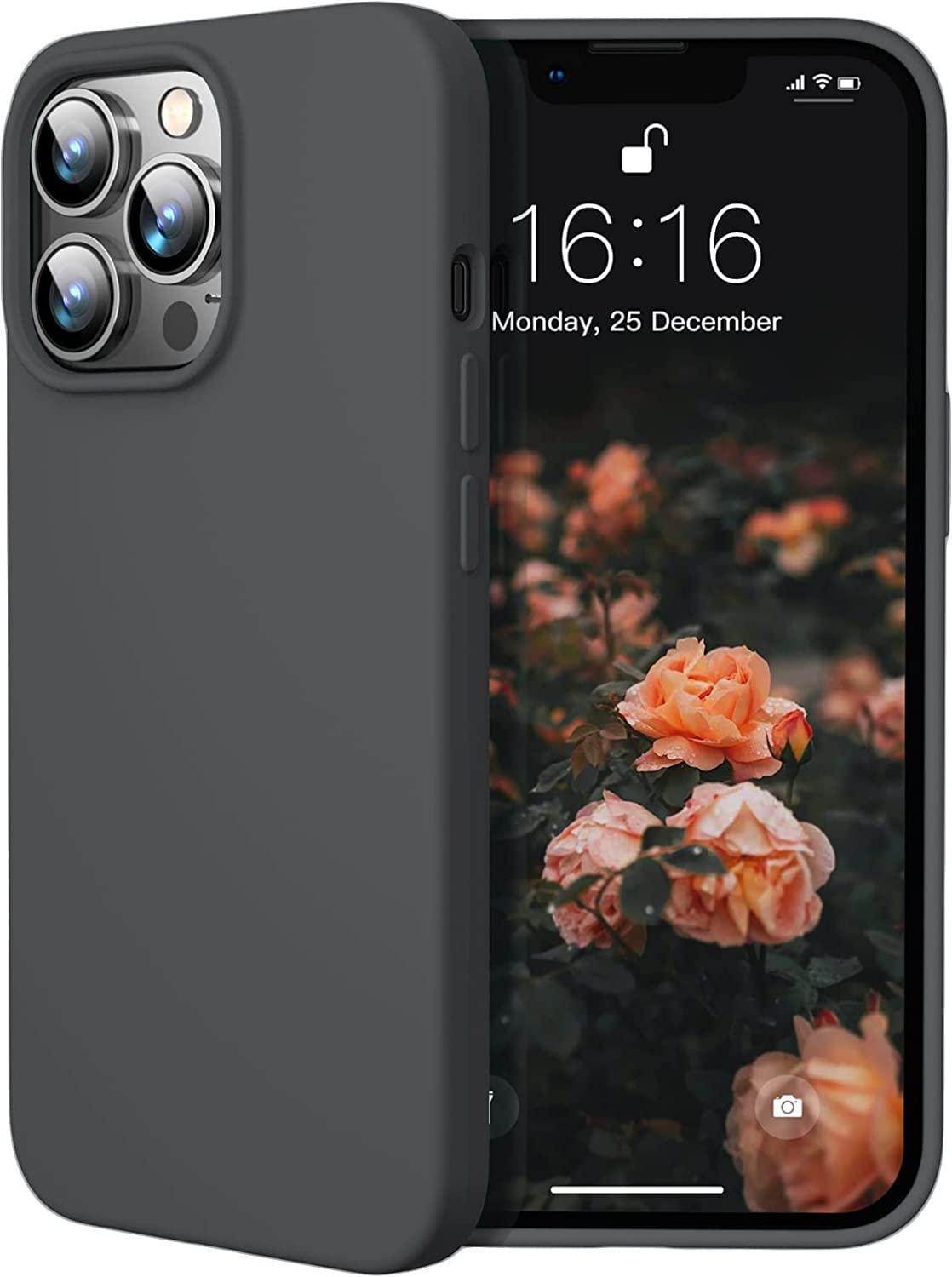 DIZORO Microfiber Candy Case Compatible for iPhone 13 Pro Max Grey