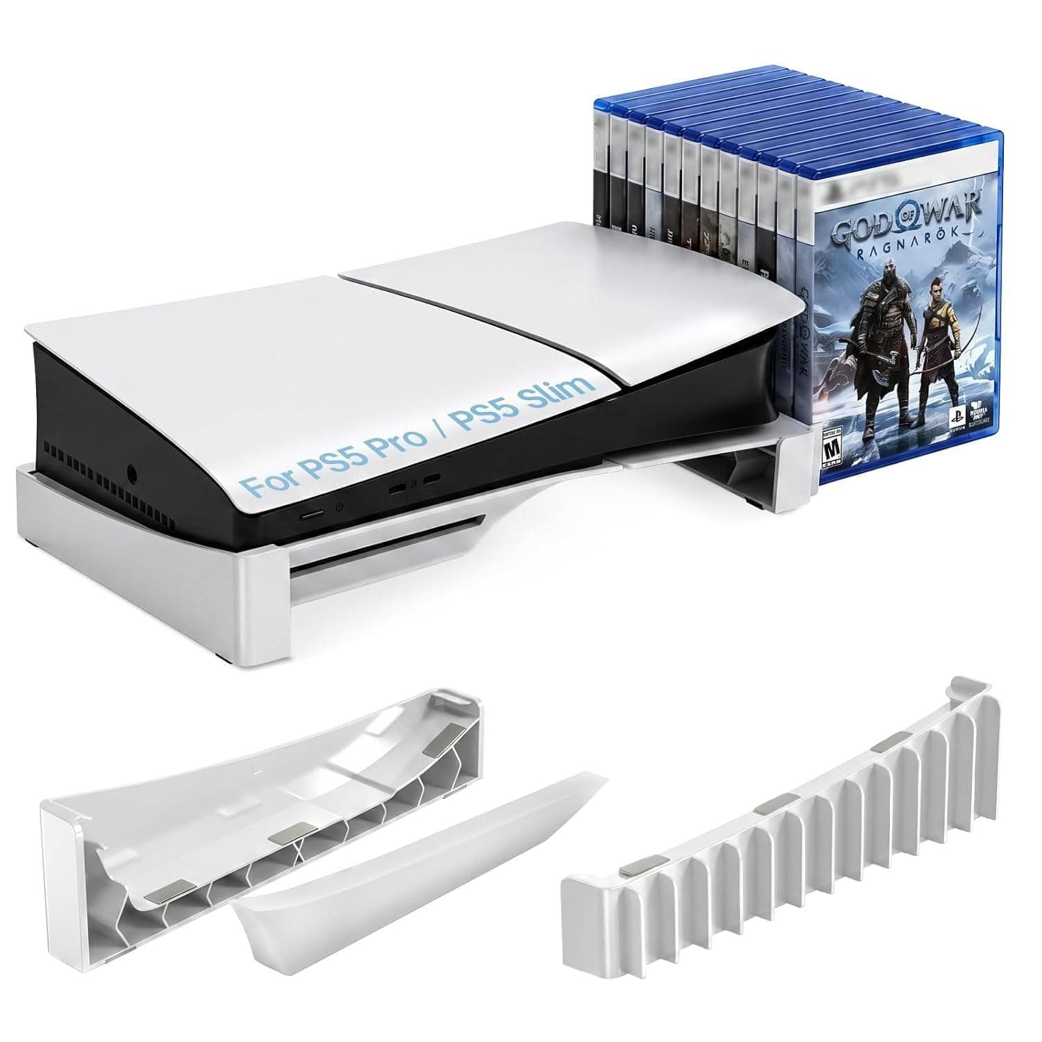 Flavizo Horizontal PS5 stand for PS5 Slim/Pro Console, Stable Anti-Slip Desk Stand with Perfect Fit for PS5 Slim & Pro | Enhanced Stability | Easy Access | Space Saving