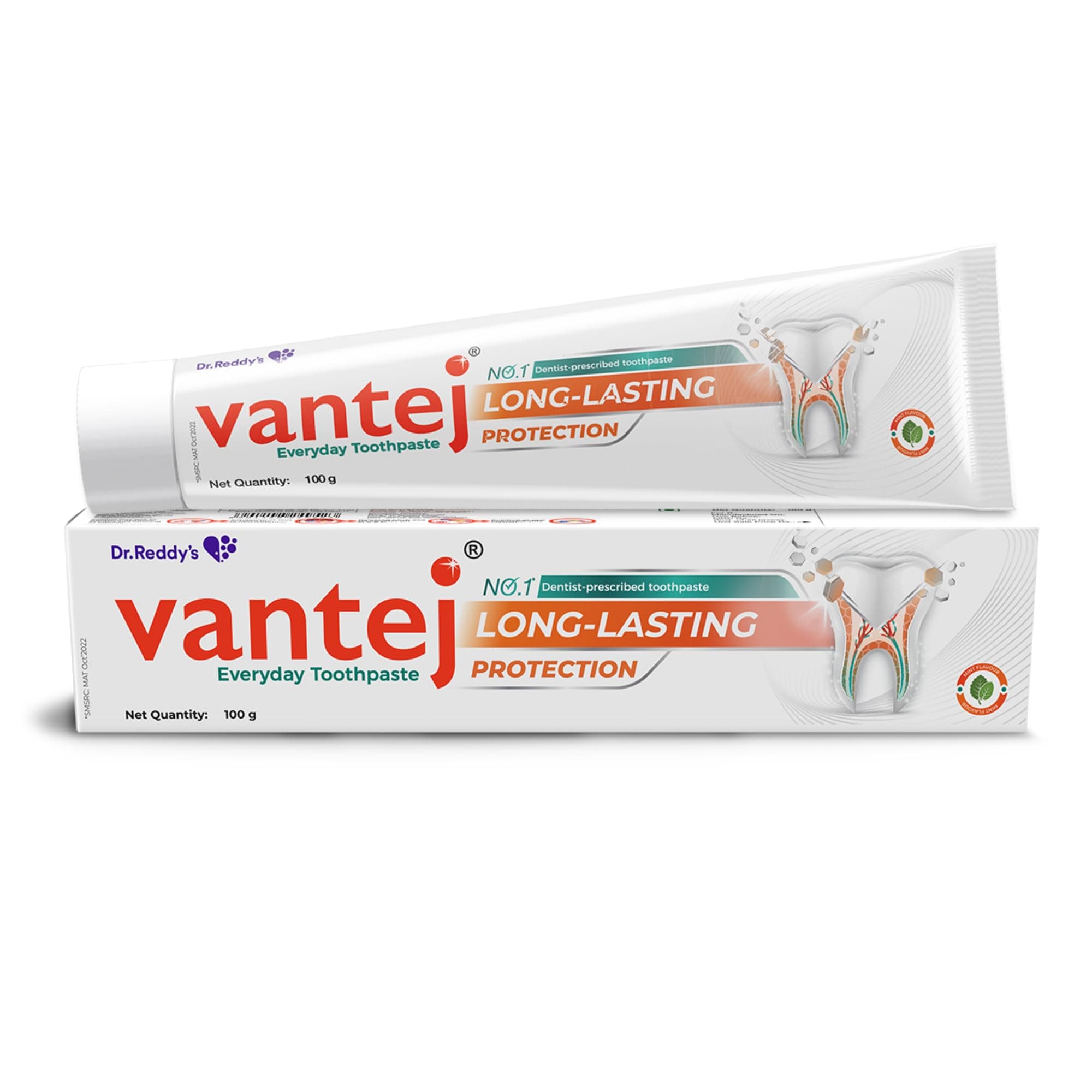 Vantej : Sensitivity Protection Toothpaste| 100 Grams| Gives Long Lasting Sensitivity Protection And Tooth Sensitivity Healing| Dentist Recommended| Desensitizing Toothpaste| Braille Enabled Pack