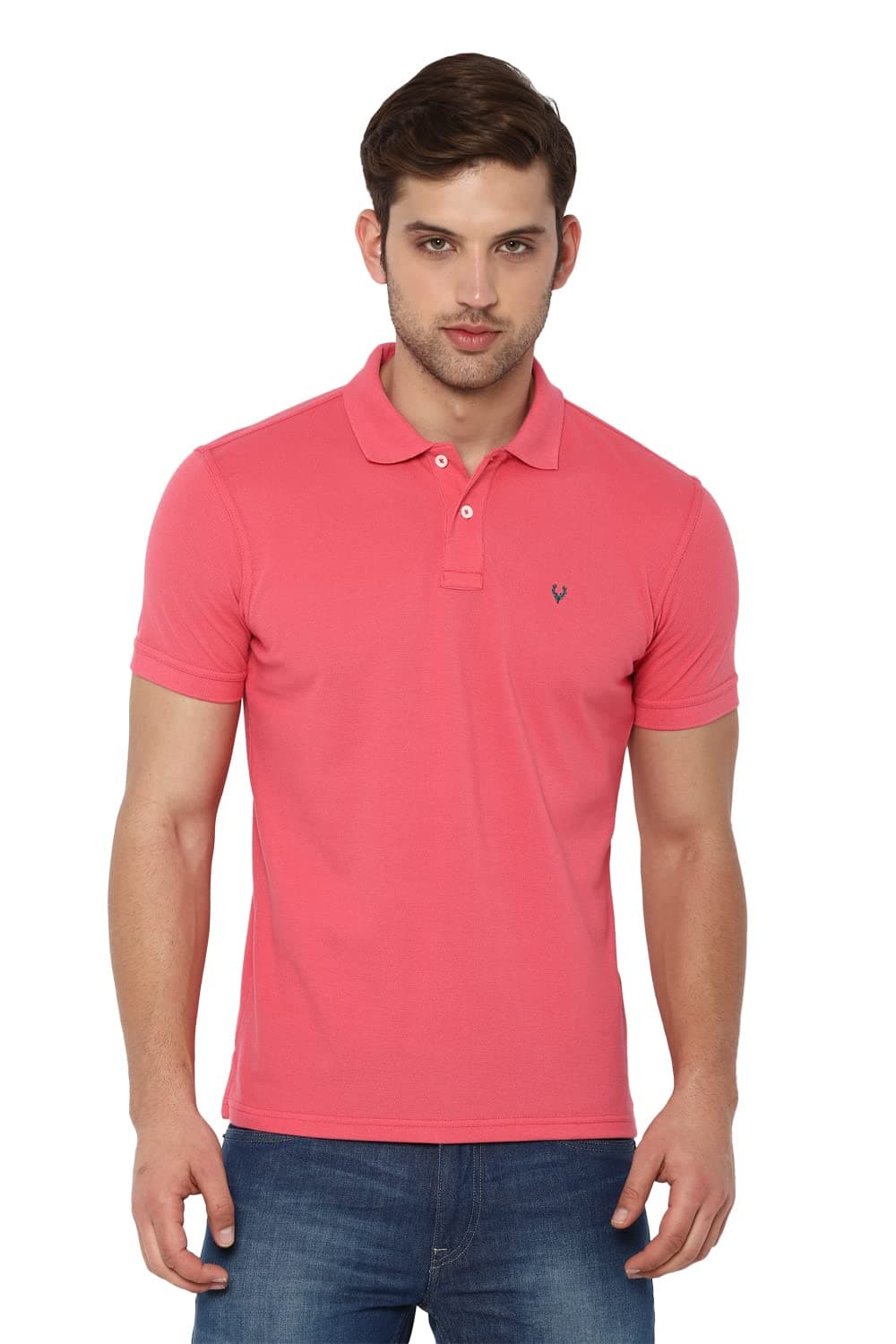 Allen Solly Men's Polo (8907587727288_AMKP317G04242_Dessert Rose_Medium)
