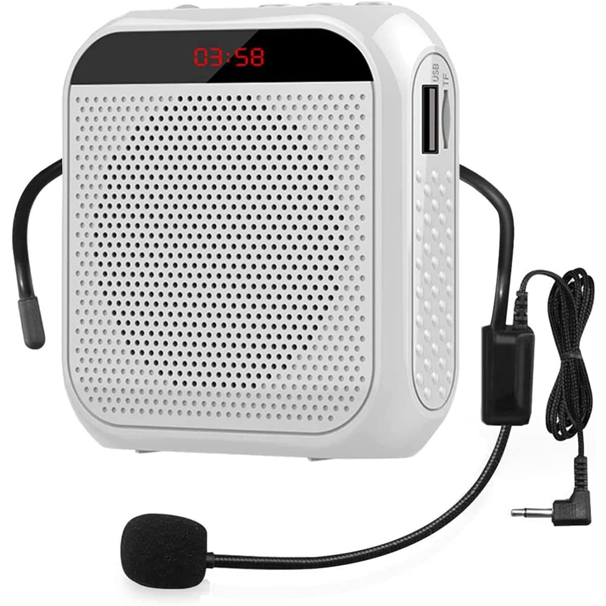 ZORBES® Voice Amplifier for Teachers - Microphone Headset Set 2200 mAh, with Headset Microphone Support TF Card/U Flash Disk, Portable Voice Amplifier for Teachers, tour guide, coach, speaker