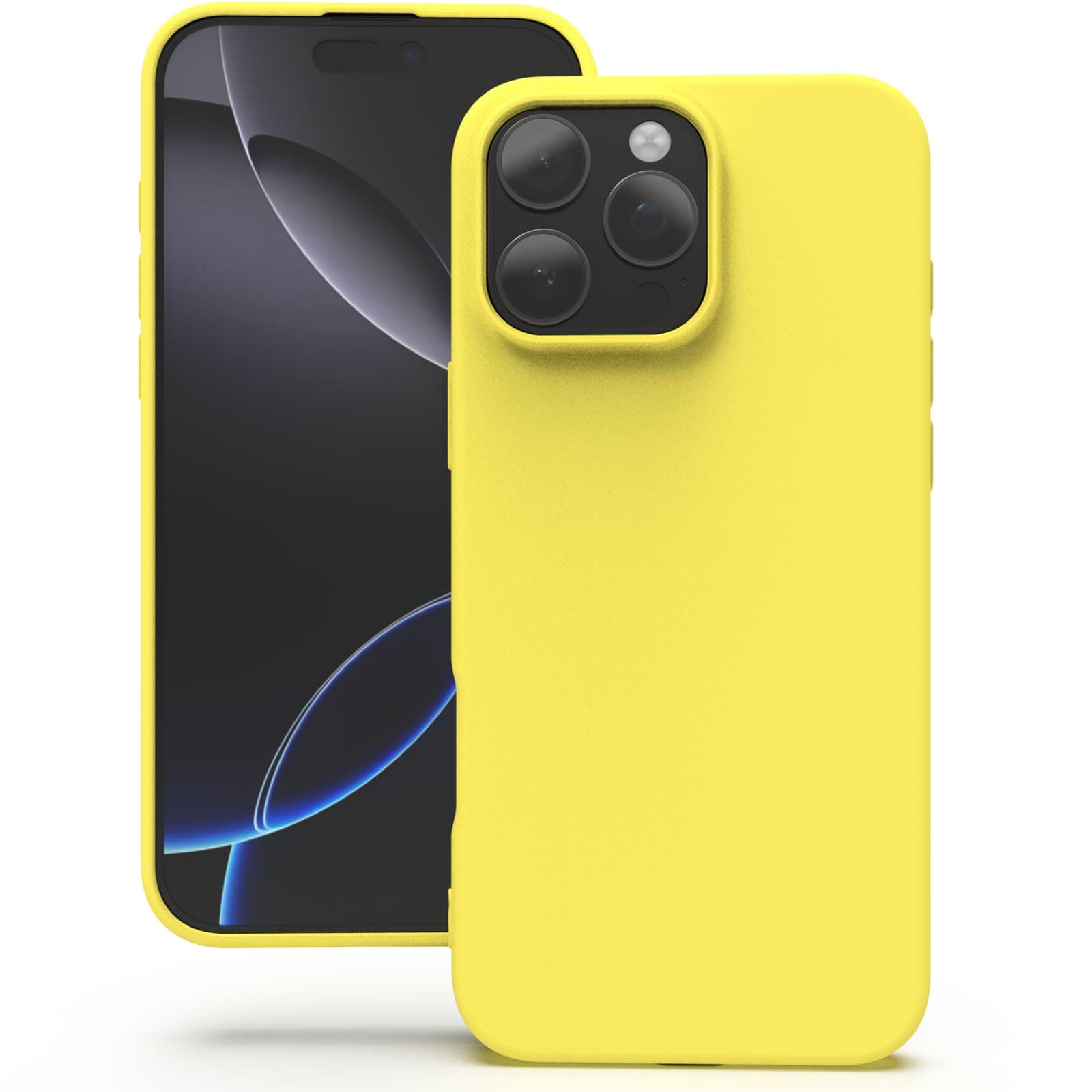 YATWIN Silicone Back Case for iPhone 16 Pro Max, Soft-Touch Phone Back Cover for Apple iPhone 16 Pro Max - Yellow