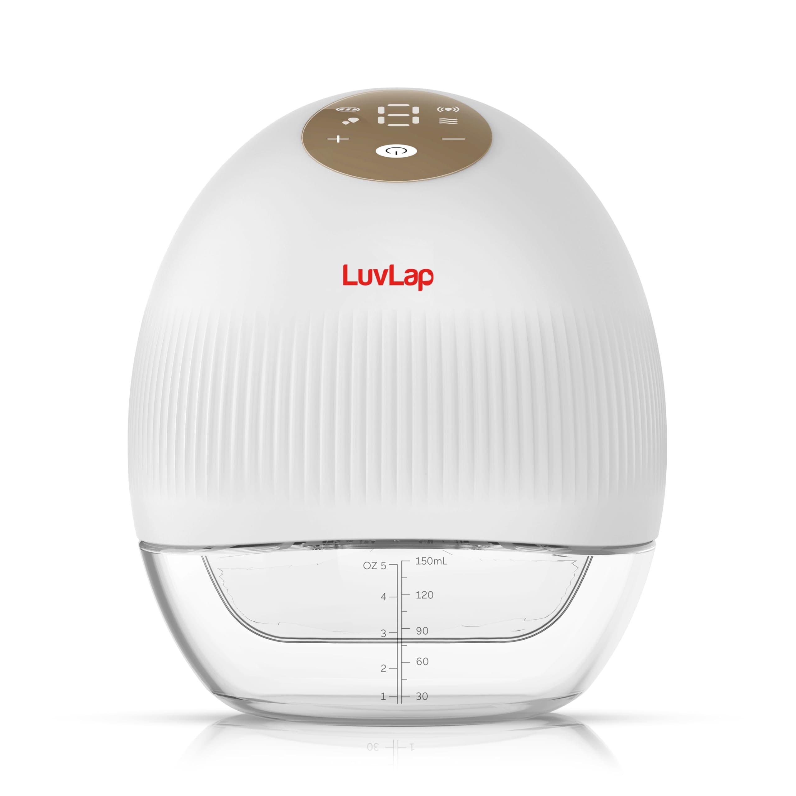 LuvLap Glory Hands-Free Electric Breast Pump for Breastfeeding, Wearable, Portable, 4 Modes & 9 Suction Levels, Type-C Fast Charging, 24mm Breast Shield, Includes 19/21/27mm Soft Flange Inserts, White