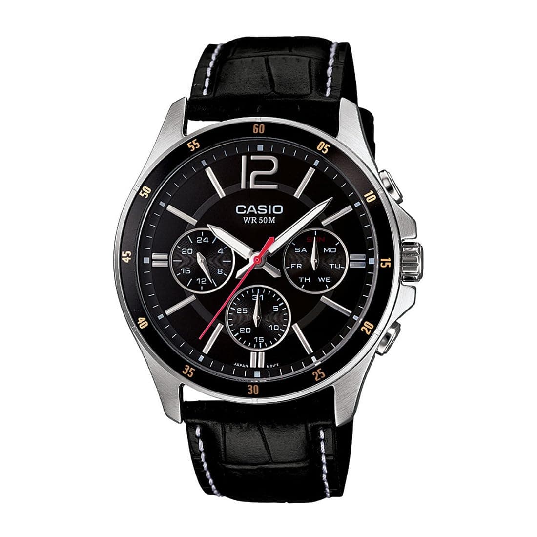 Casio Chronograph Black Dial Men's Watch - MTP-1374L-1AVDF (A834)