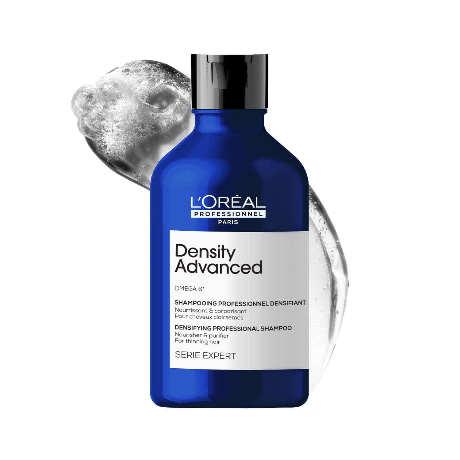 L'Oréal Professionnel Density Advanced Shampoo for fine & thinning hair | Professional shampoo that visibly increases hair volume | With Omega-6 | For Men & Women, 300ml