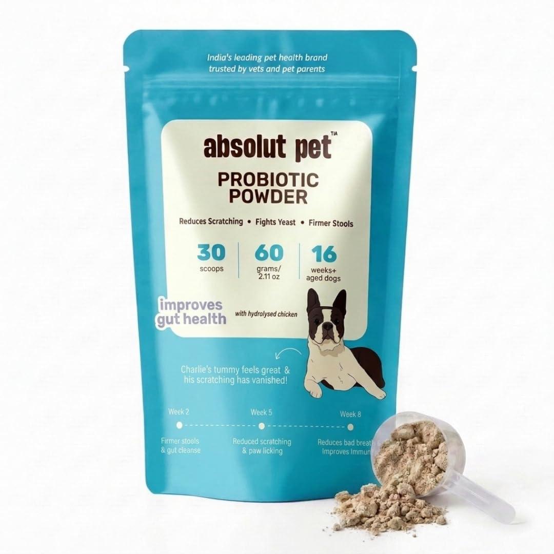Absolut Pet Probiotic Gut Health Powder for Dogs | 30 Servings