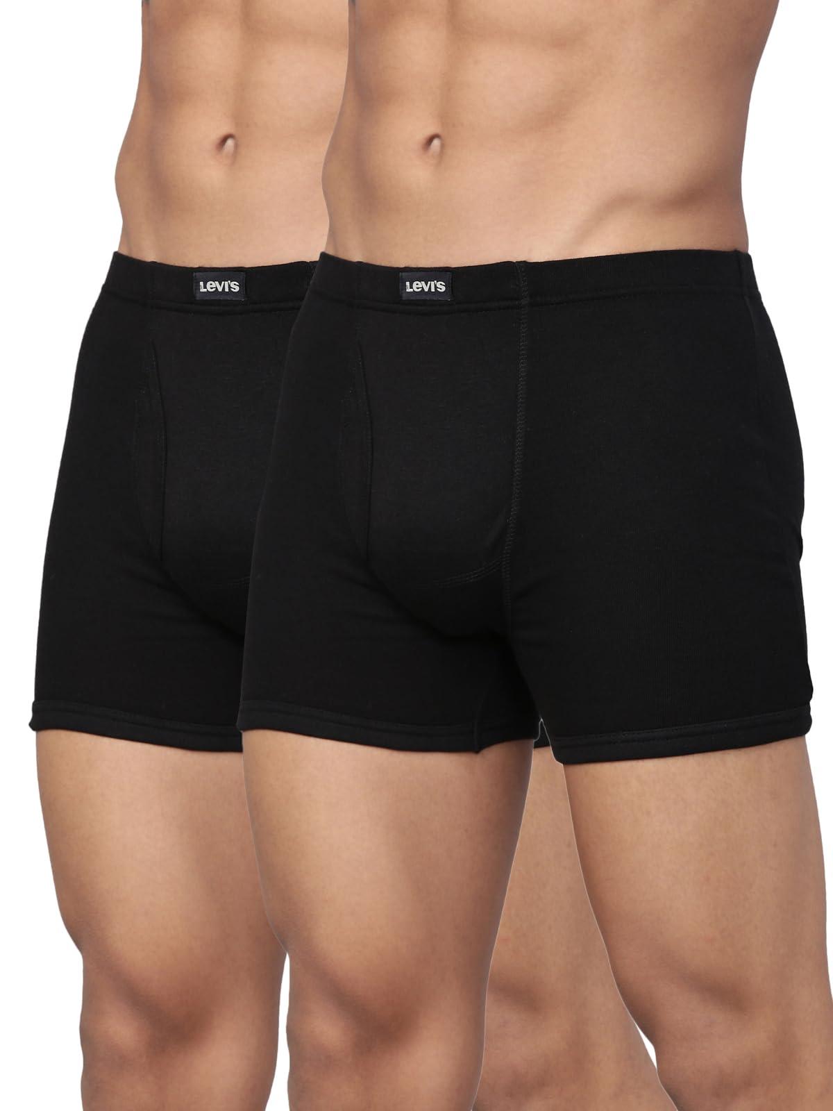 Levi's Men's Cotton Brief (Pack of 2) (PR8240BB_Black, Black_Medium_Black_M)