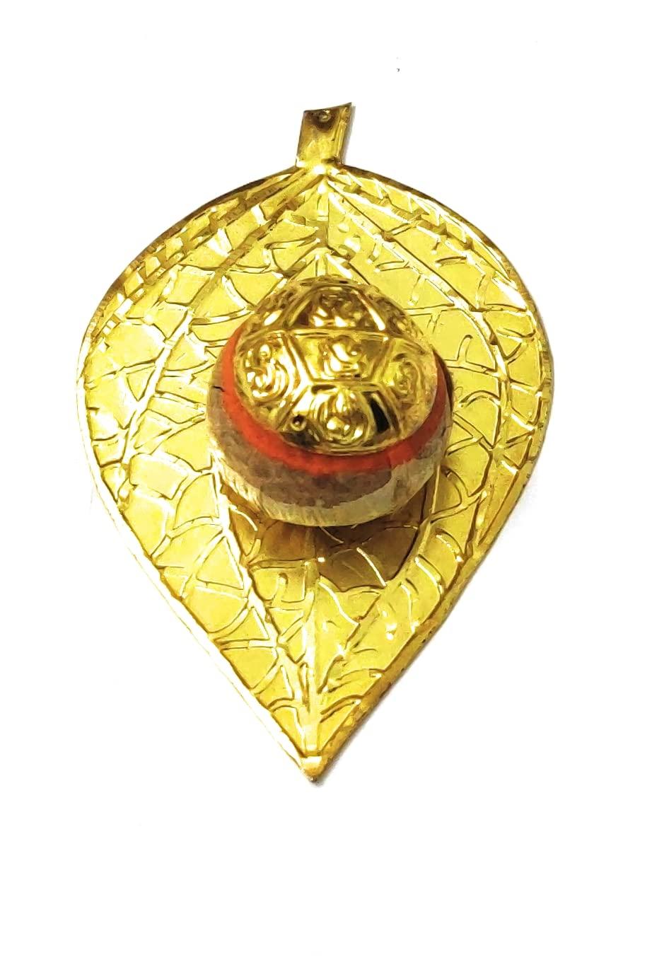 PUNYATVA Paan Supari Set for Ganpati Decoration (Gold) – Gauri Ganpati Jewellery, Shringar Ornaments for Ganesh Chaturthi Puja, Betel Leaf with Supari, Festival Pooja Mandir Decor, Temple Accessories