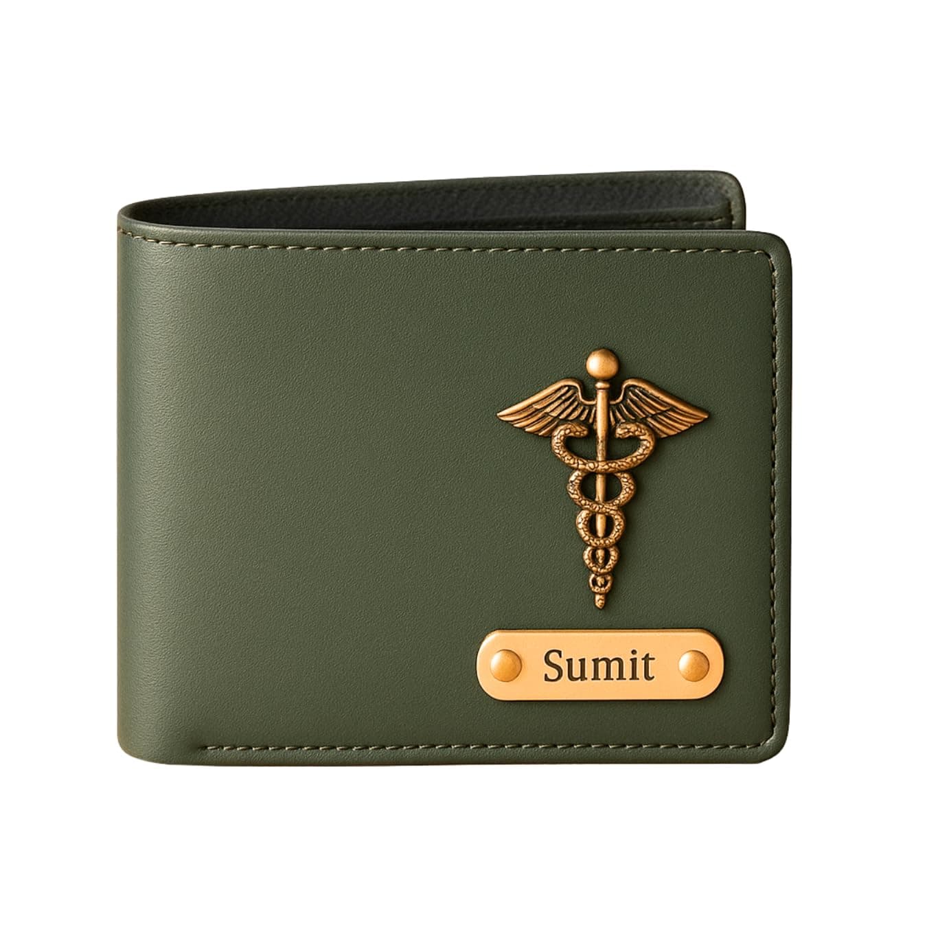 Thebaegift Personalized PU Leather Men's Wallet with Customized Name | Birthday Anniversary Corporate Gift for Men Male Husband Brother | Wallets for Men Man | Gift for Dad Father Daddy Papa