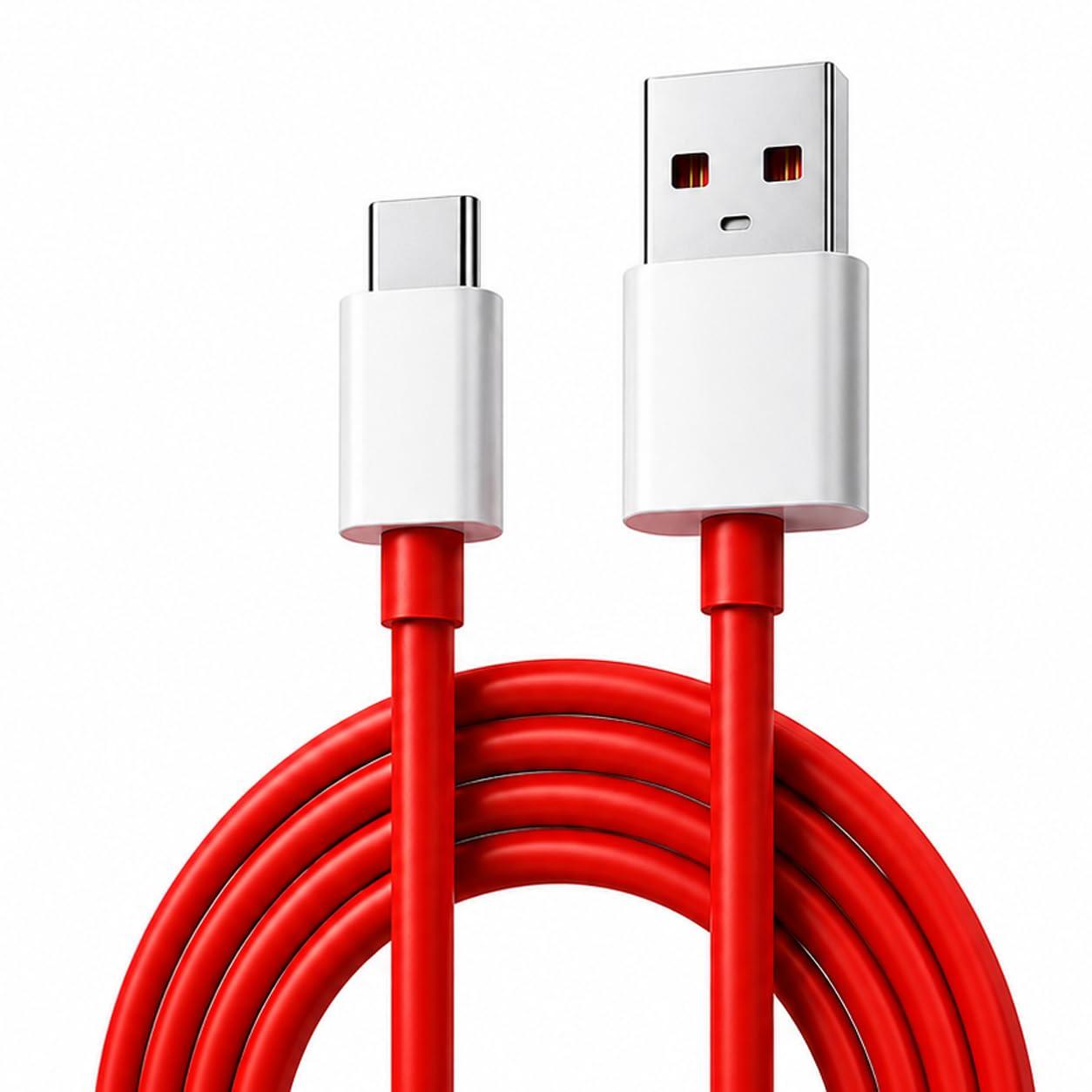 SB 80W SuperVOOC Fast Charging Cable USB A to Type C | 7.3A Rapid Charge Data Cable | Compatible with OnePlus, OPPO, Realme & SuperVOOC Devices | High Speed Sync | Durable Charging Cable | 1 Meter
