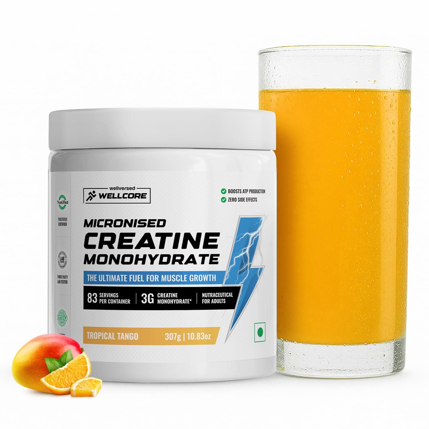 Wellcore Pure Micronised Creatine Powder (83 Servings, Tropical Tango)
