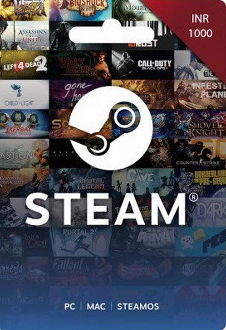 Valve Corporation Inr 1000 Steam Wallet Code (Digital Code- Email Delivery Within 2 Hours) [video game]