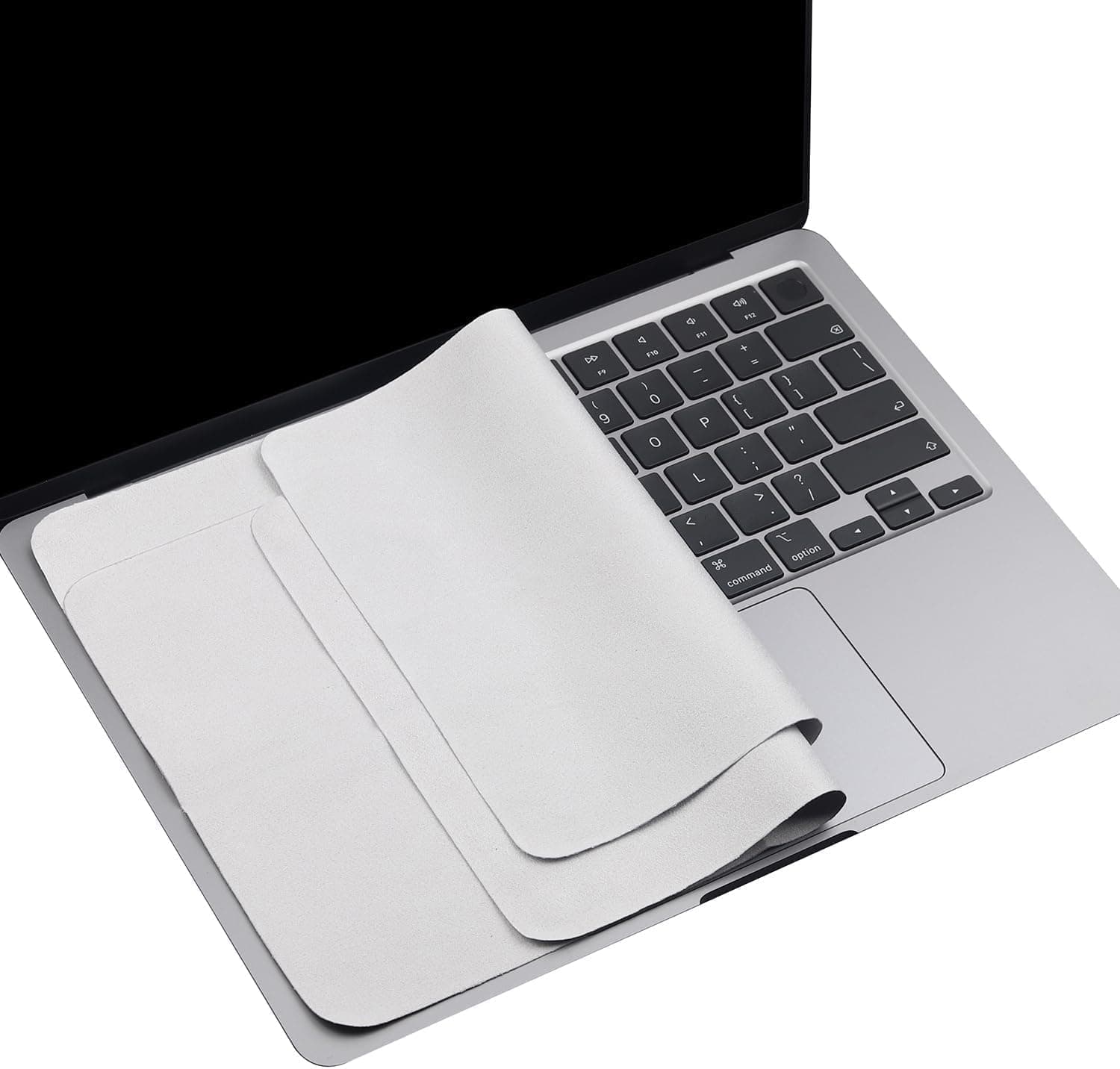 Meyaar Screen Keyboard Imprint Protection Microfiber Liner and Cleaning Cloth 15" Compatible with MacBook Pro 16" (Pack of 2, for 16" MacBooks)