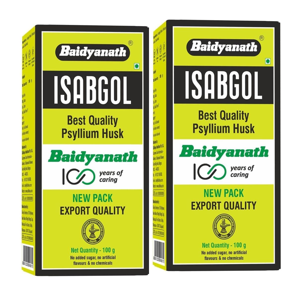 Baidyanath Asli Ayurved Isabgol, 100gm (Pack Of 2) Psyllium Husk - Rich in Fiber | Provides Effective Relief From Constipation & Bloating | Promotes Bowel Health | Non Habit Forming | 100% Ayurvedic