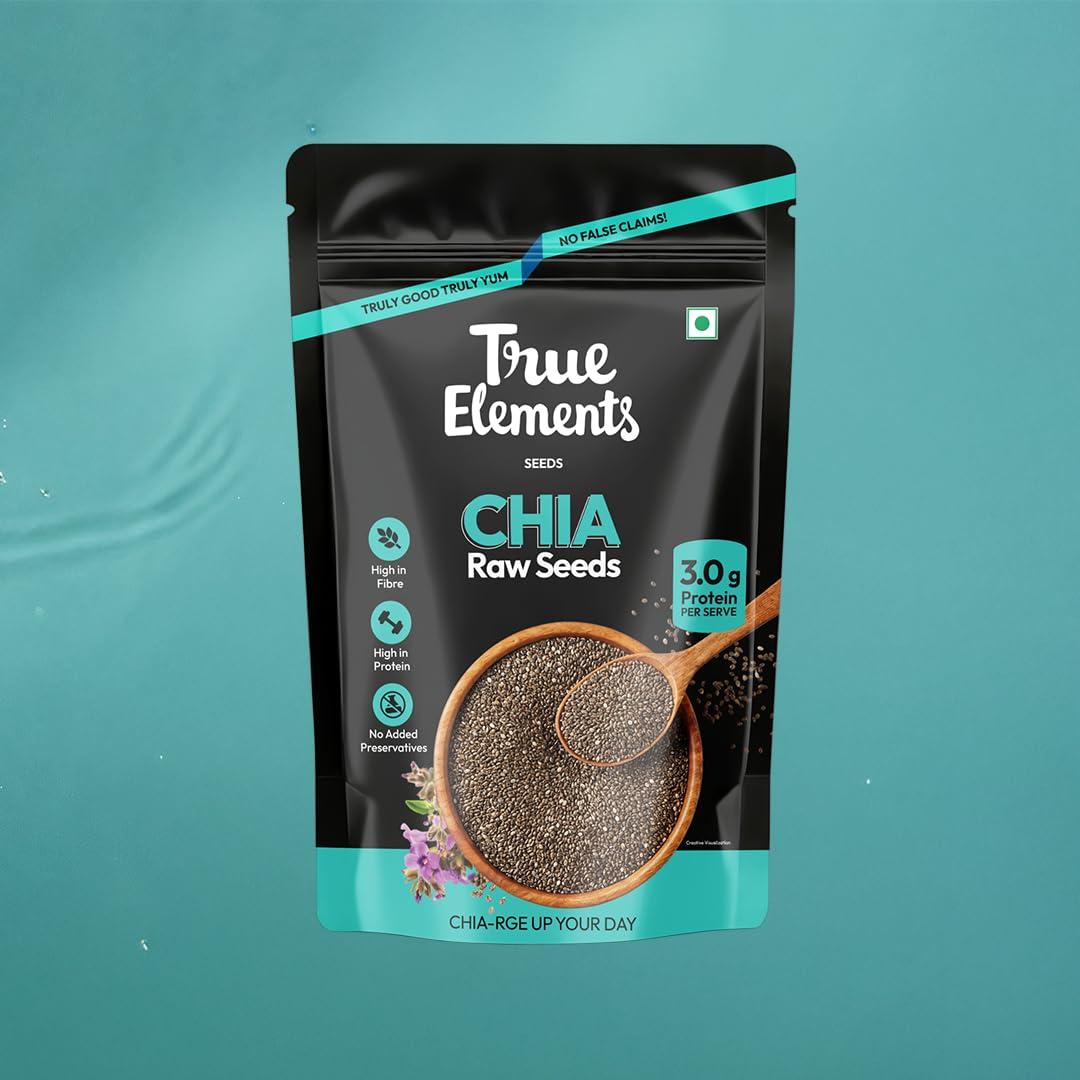 True Elements Chia Seeds 250g - Clean Raw Seeds | Healthy Snacks