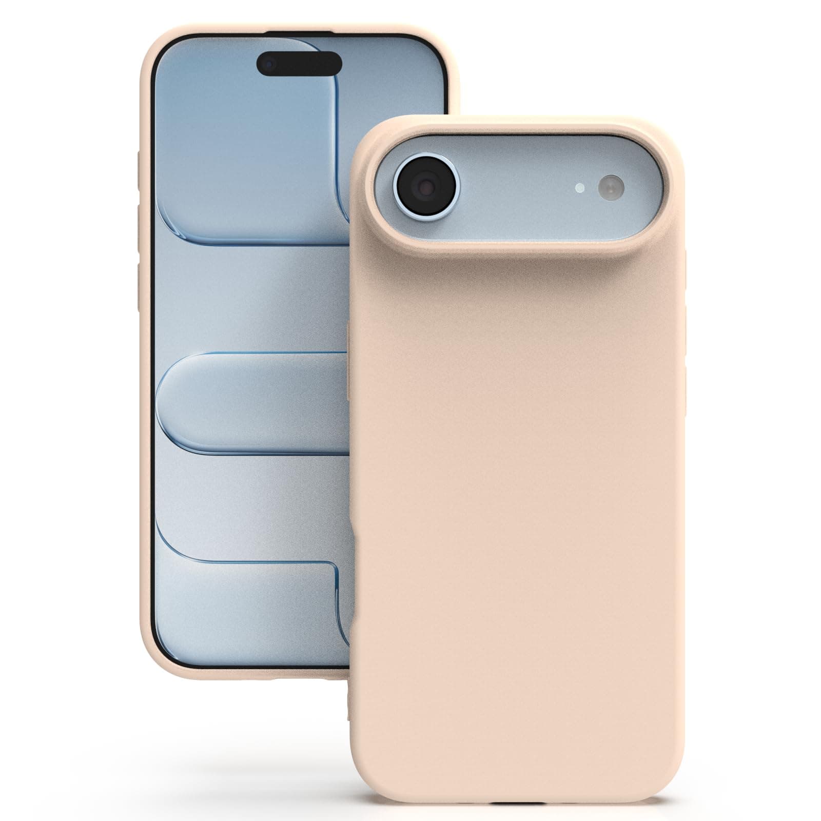 YATWIN Silicone Case for iPhone 17 Air, Soft-Touch, Shockproof, DustProof, Antiskid Phone Cover for Apple iPhone 17 Air - Light Pink