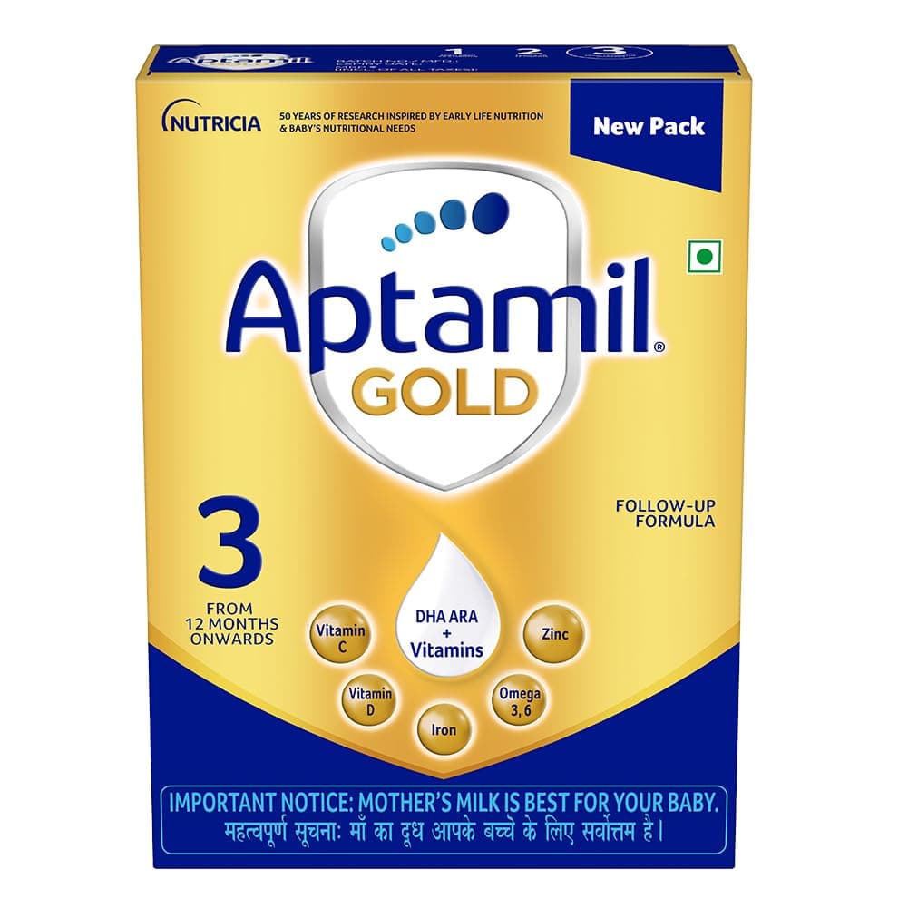 Aptamil Gold 3 Follow up Infant Formula Powder (After 12 months), Stage 3 - 400g Bag-In-Box