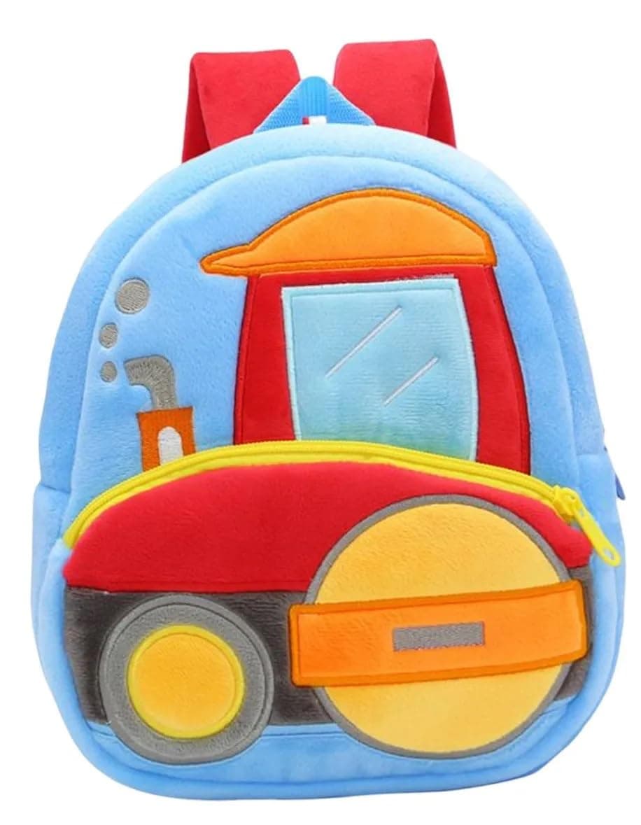 Frantic Colorful Kids School Bag | Spacious, Lightweight & Ideal for Nursery to Class 5 (Sky_Road_Roller_2026_A)