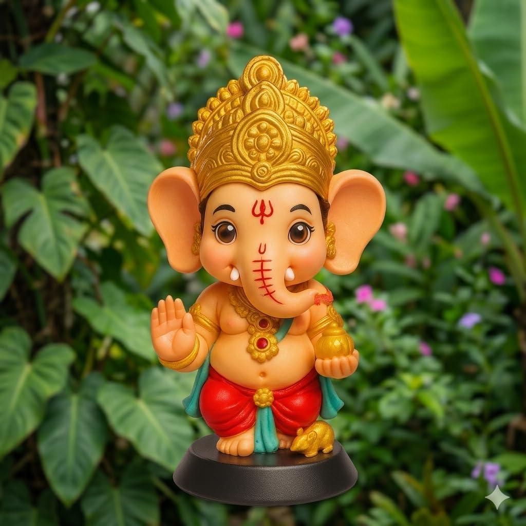 Baby Lord Ganesha Idol | Ganpati Bappa Murti for Car Dashboard