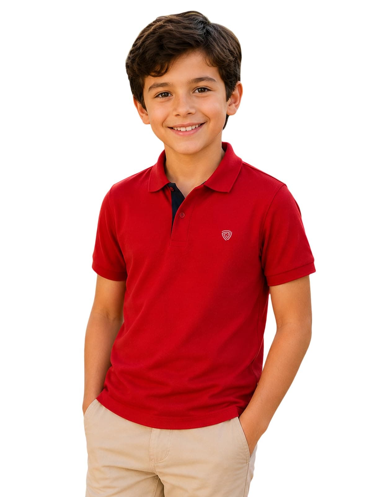 Lux Cozi Boy's Polycotton Polo T-Shirt_COZI_Boyz_6021_RD_75_1PC Red