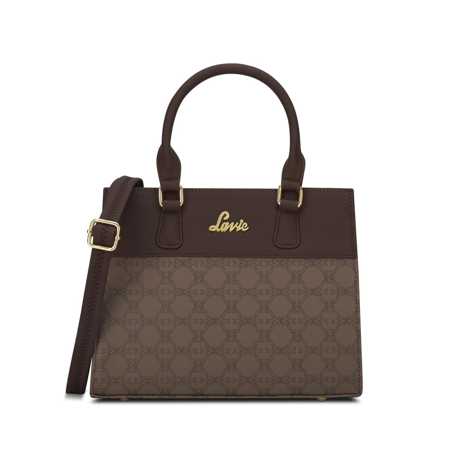 Lavie Women's Mono Salma Solid Satchel Bag for Women | Satchel Handbag for Work | Ladies purse | Stylish Shoulder Bag | Gift For Ladies
