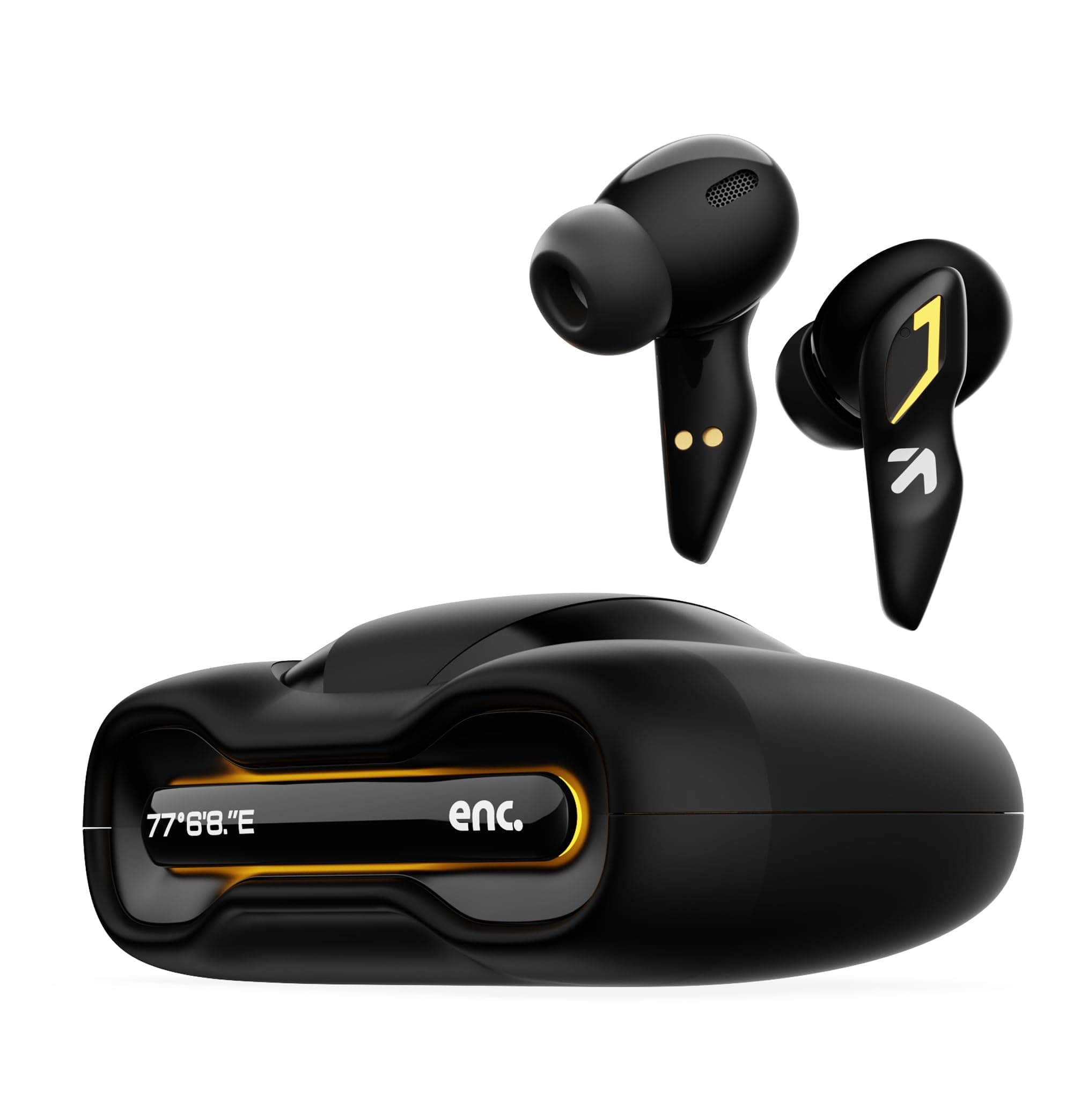 GOBOULT Astra Truly Wireless in Ear Earbuds with 48H Playtime, Built-in App Support, 45ms Low Latency Gaming, 4 Mics ENC, Breathing LEDs,13mm Bass Drivers, TWS Ear Buds